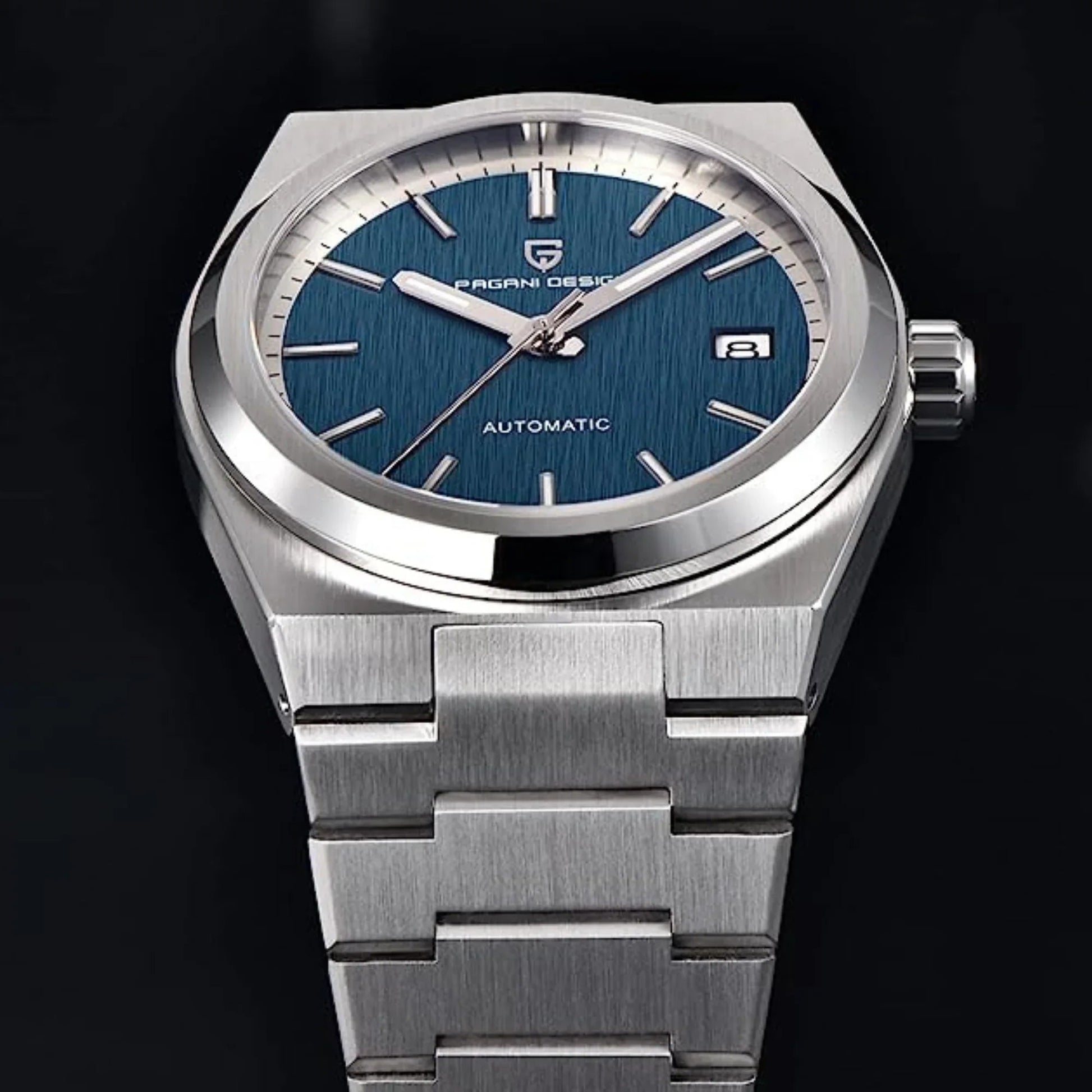 Pagani Design PD-1753 PRX Powermatic 38MM 100M Waterproof Japan NH35 Automatic Mechanical Watch Sapphire Crystal AR Coating Luminous Stainless Steel Business Watch - Blue - DREAM WATCHES