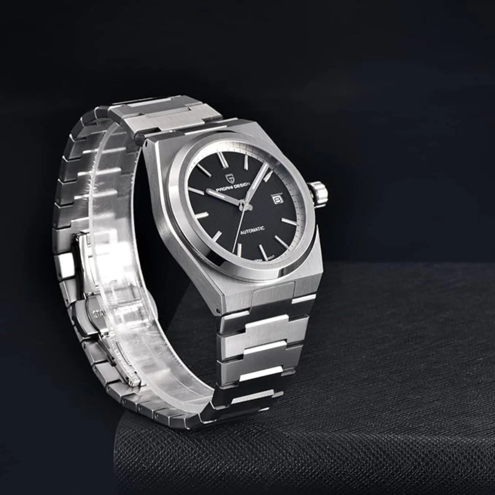 Pagani Design PD-1753 PRX Powermatic 38MM 100M Waterproof Japan NH35 Automatic Mechanical Watch Sapphire Crystal AR Coating Luminous Stainless Steel Business Watch - Black - DREAM WATCHES