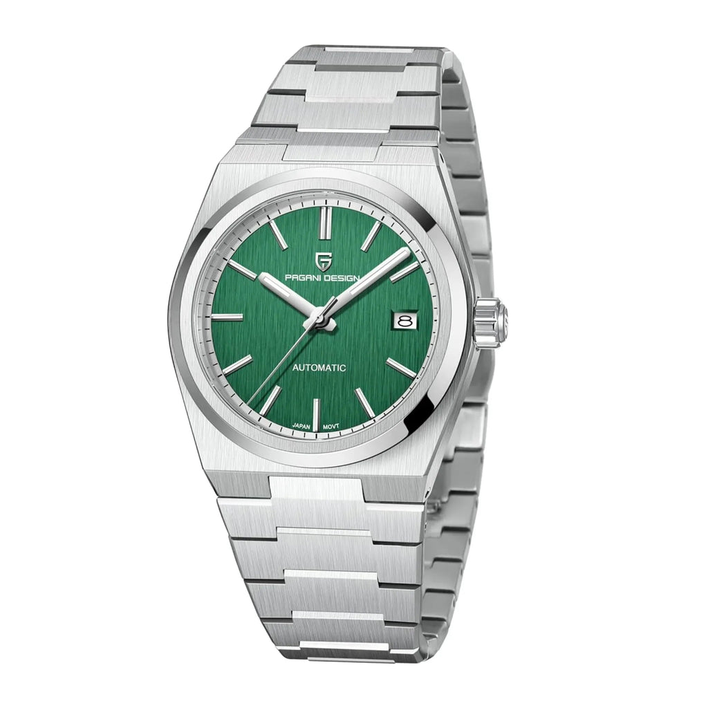 Pagani Design PD-1753 PRX Powermatic 38MM 100M Waterproof Japan NH35 Automatic Mechanical Watch Sapphire Crystal AR Coating Luminous Stainless Steel Business Watch - Green - DREAM WATCHES