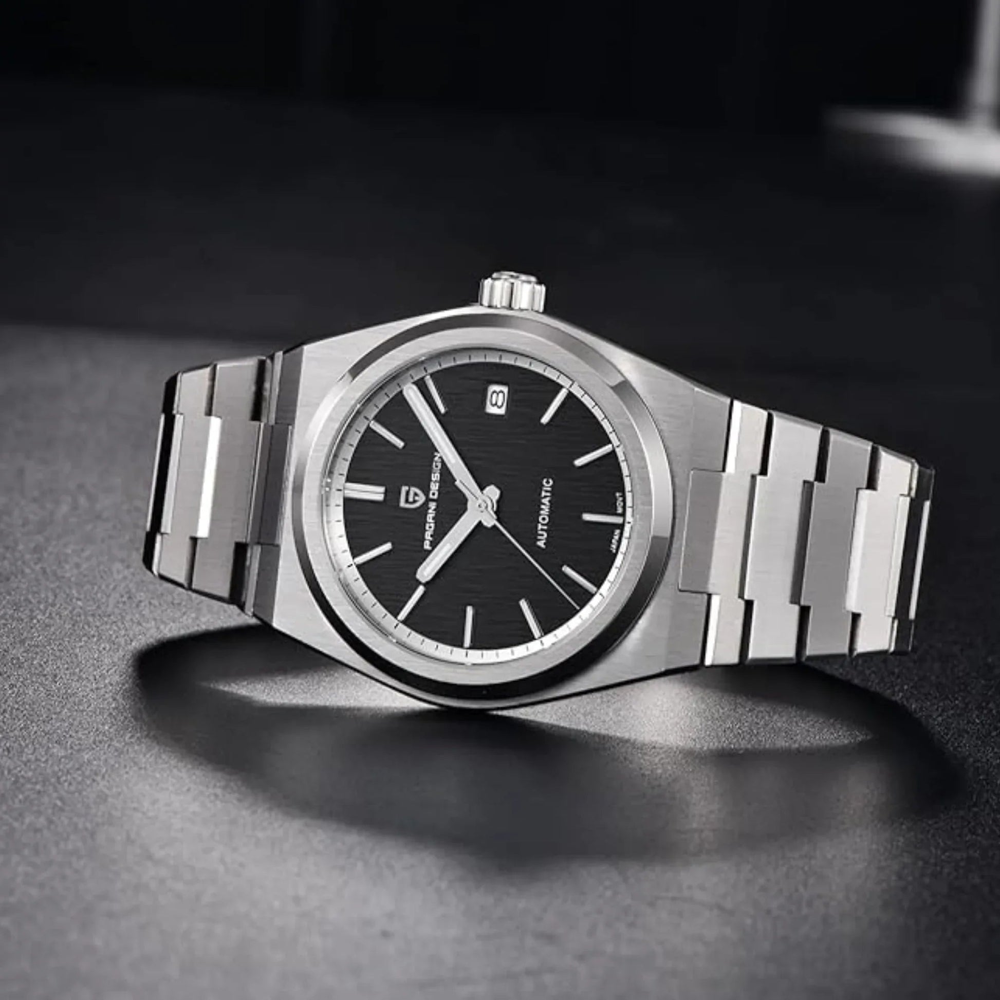 Pagani Design PD-1753 PRX Powermatic 38MM 100M Waterproof Japan NH35 Automatic Mechanical Watch Sapphire Crystal AR Coating Luminous Stainless Steel Business Watch - Black - DREAM WATCHES