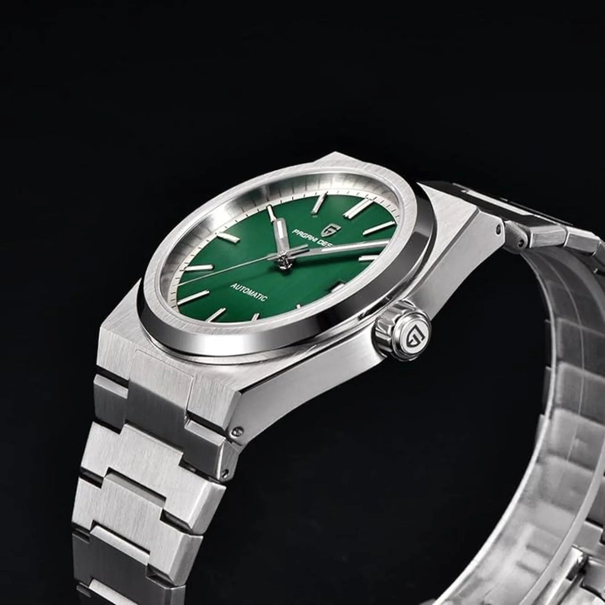 Pagani Design PD-1753 PRX Powermatic 38MM 100M Waterproof Japan NH35 Automatic Mechanical Watch Sapphire Crystal AR Coating Luminous Stainless Steel Business Watch - Green - DREAM WATCHES