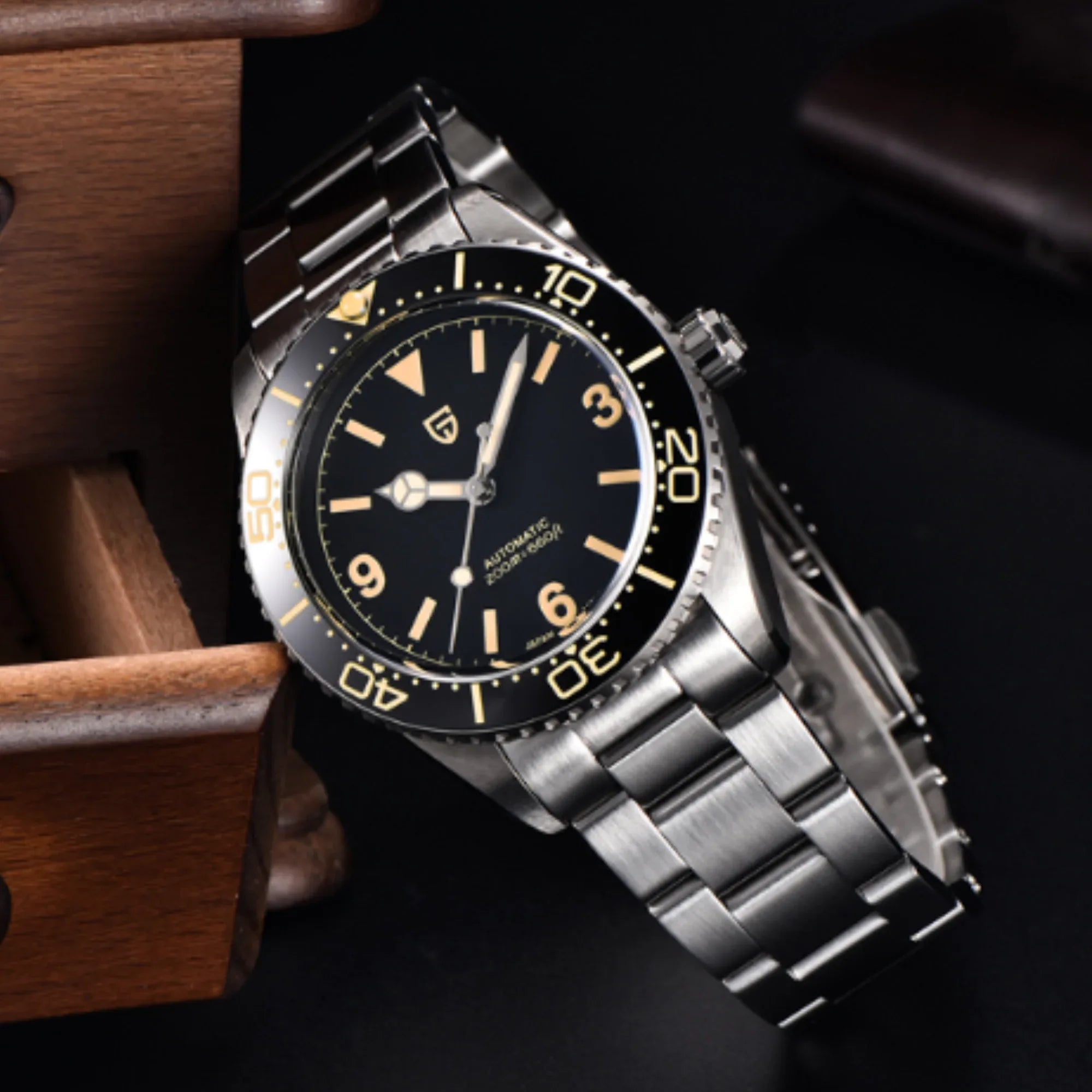 Pagani Design PD-1755 Waterproof Automatic with NH-35 Movement Stainless Steel Men's 40MM Watch - Black - DREAM WATCHES