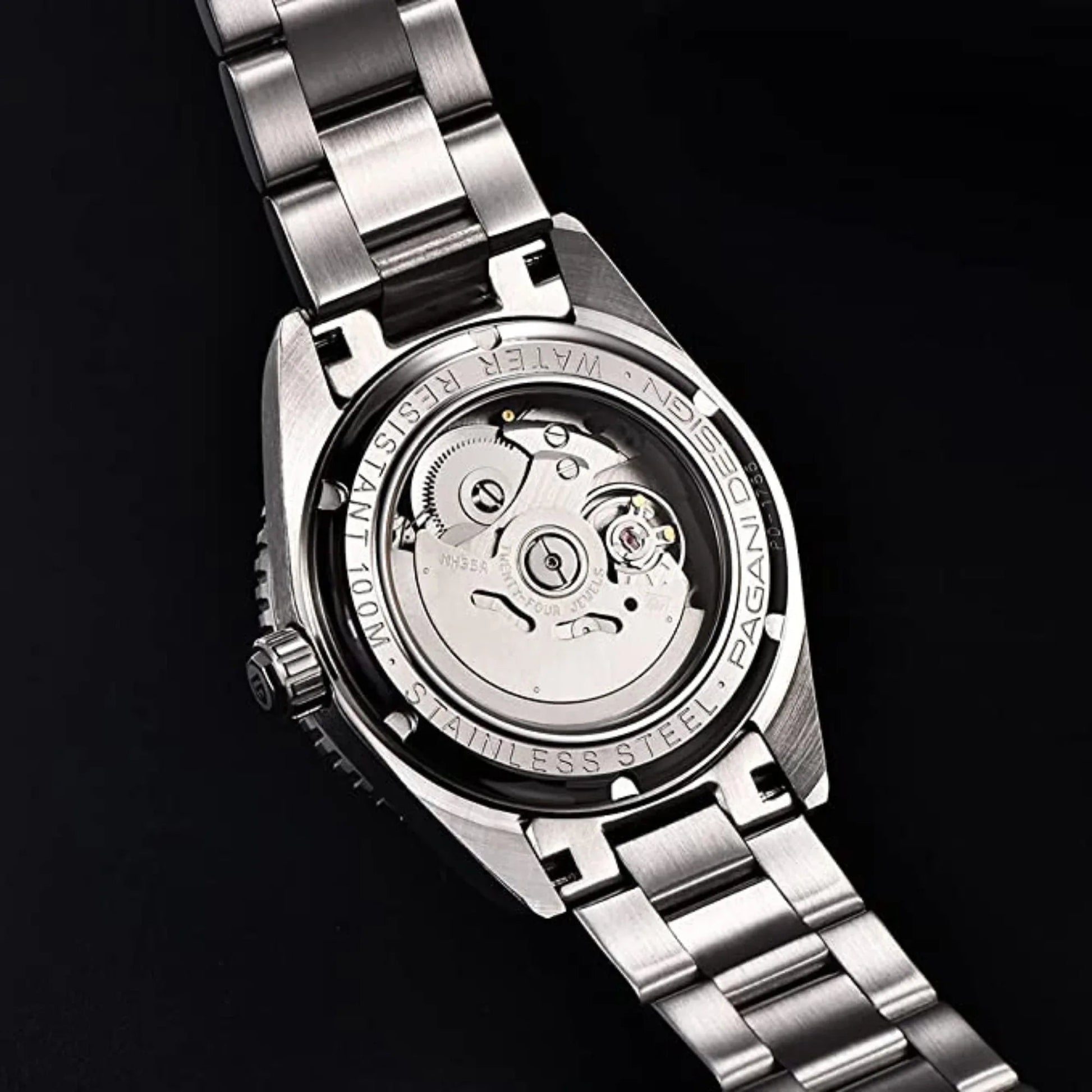 Pagani Design PD-1755 Waterproof Automatic with NH-35 Movement Stainless Steel Men's 40MM Watch - Black - DREAM WATCHES