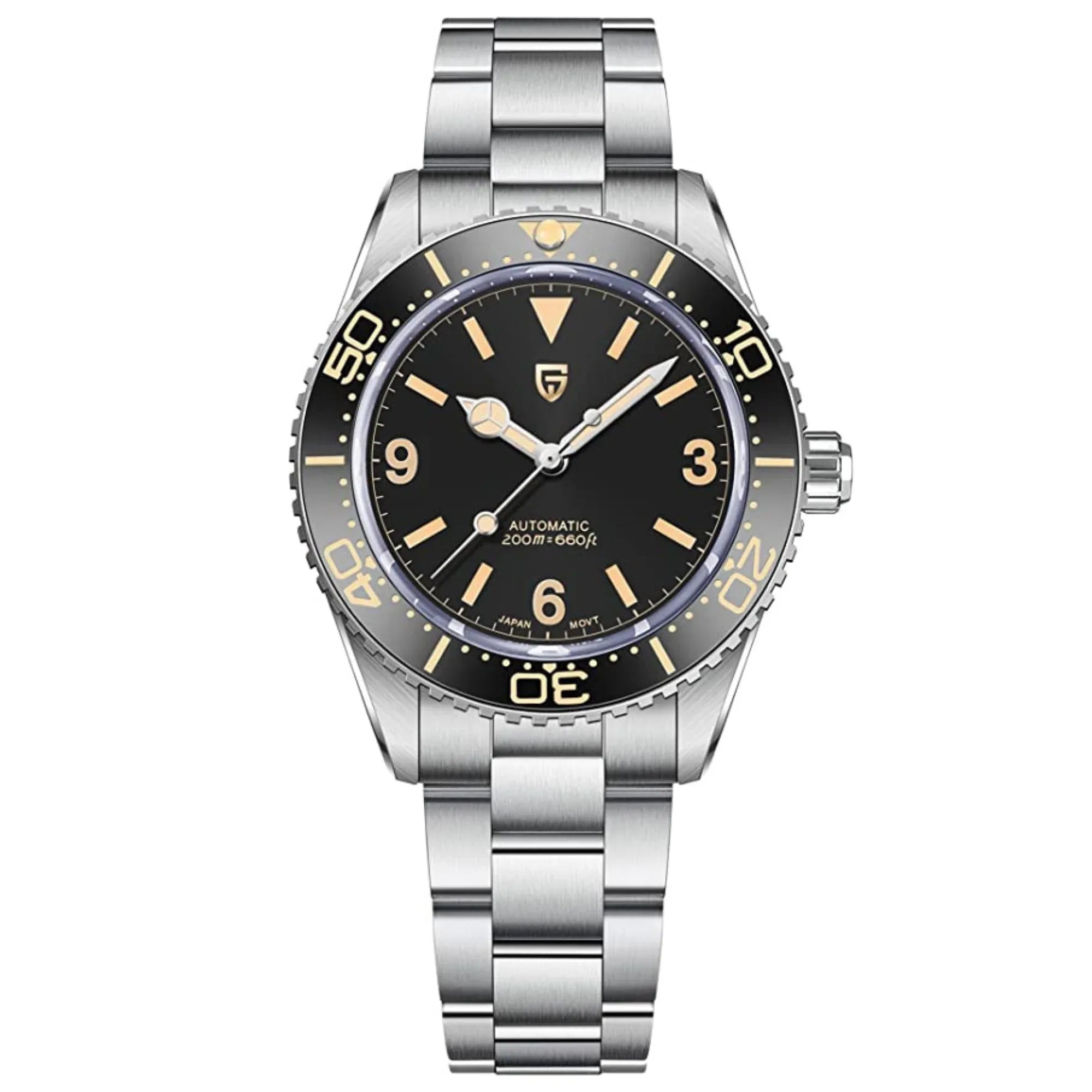 Pagani Design PD-1755 Waterproof Automatic with NH-35 Movement Stainless Steel Men's 40MM Watch - Black - DREAM WATCHES