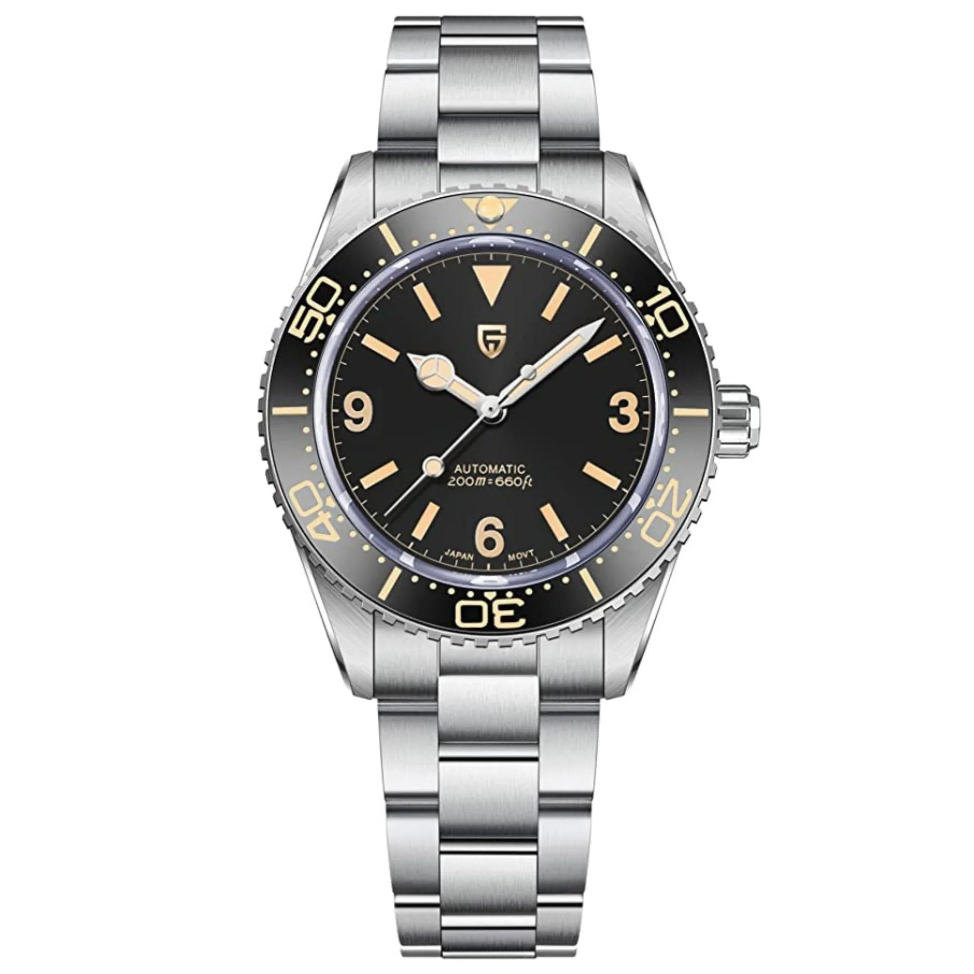 Pagani Design PD-1755 Waterproof Automatic with NH-35 Movement Stainless Steel Men's 40MM Watch - Black - DREAM WATCHES