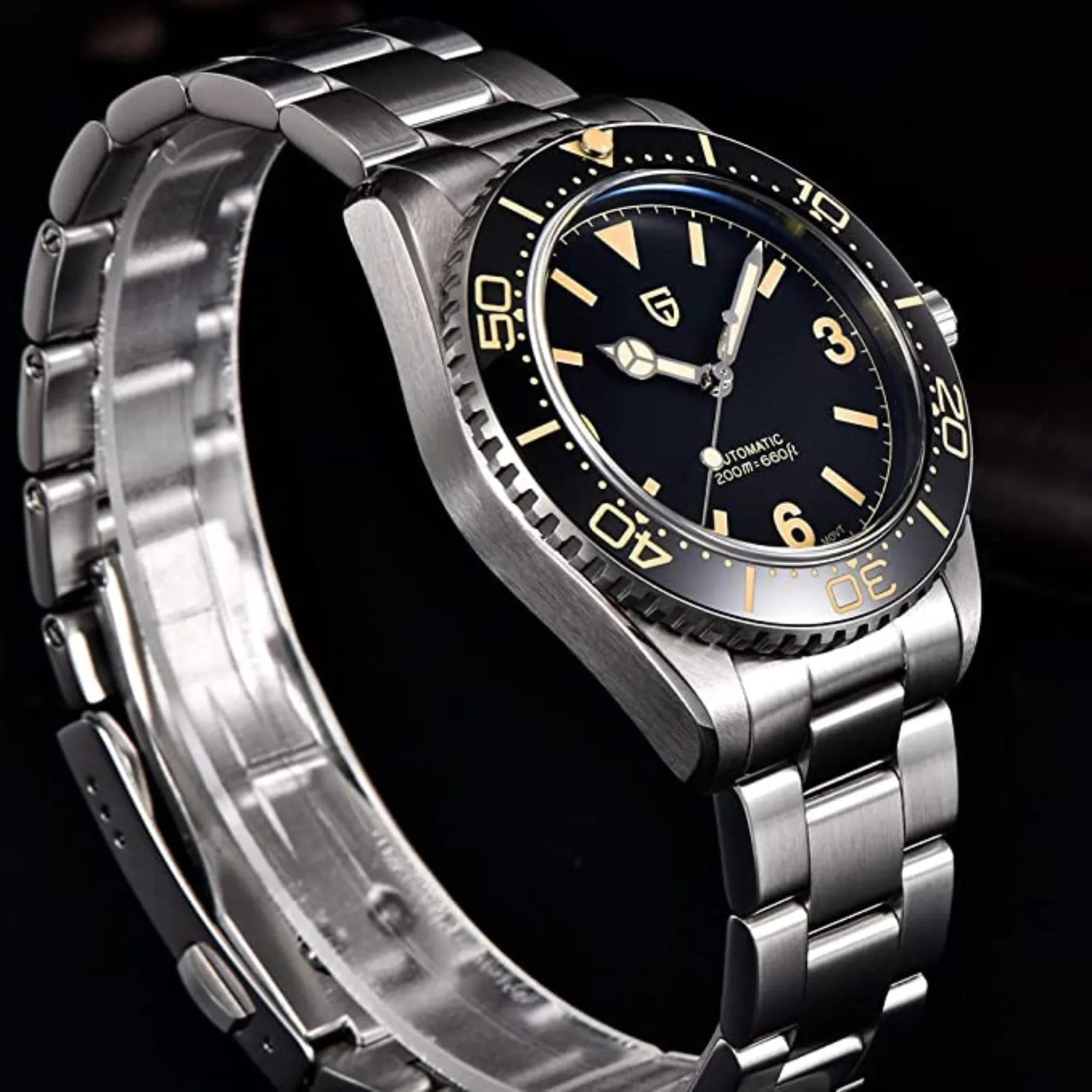 Pagani Design PD-1755 Waterproof Automatic with NH-35 Movement Stainless Steel Men's 40MM Watch - Black - DREAM WATCHES