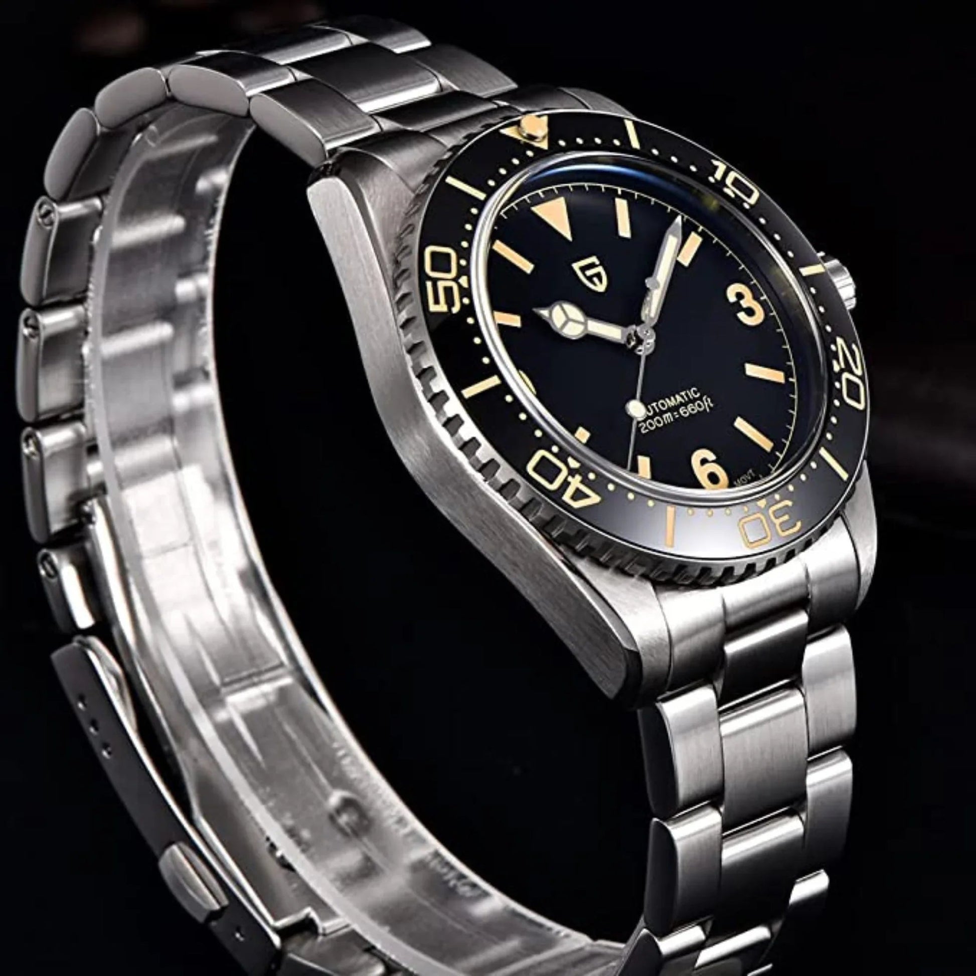 Pagani Design PD-1755 Waterproof Automatic with NH-35 Movement Stainless Steel Men's 40MM Watch - Black - DREAM WATCHES