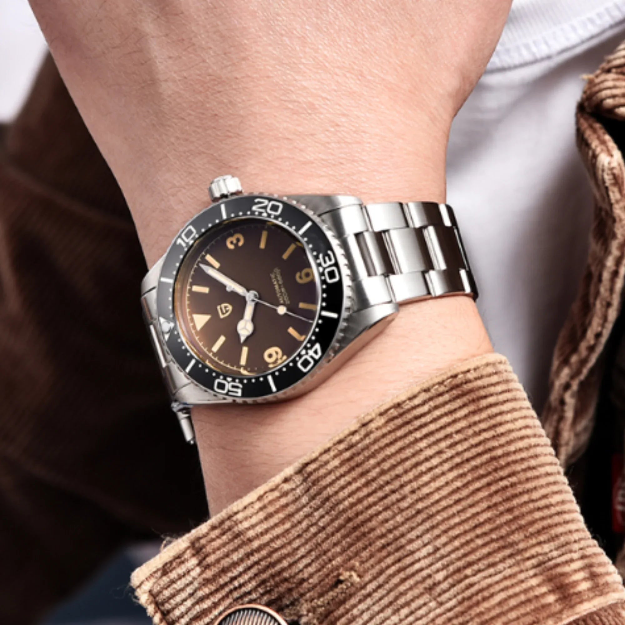 Pagani Design PD-1755 Waterproof Automatic with NH-35 Movement Stainless Steel Men's 40MM Watch - Black - DREAM WATCHES