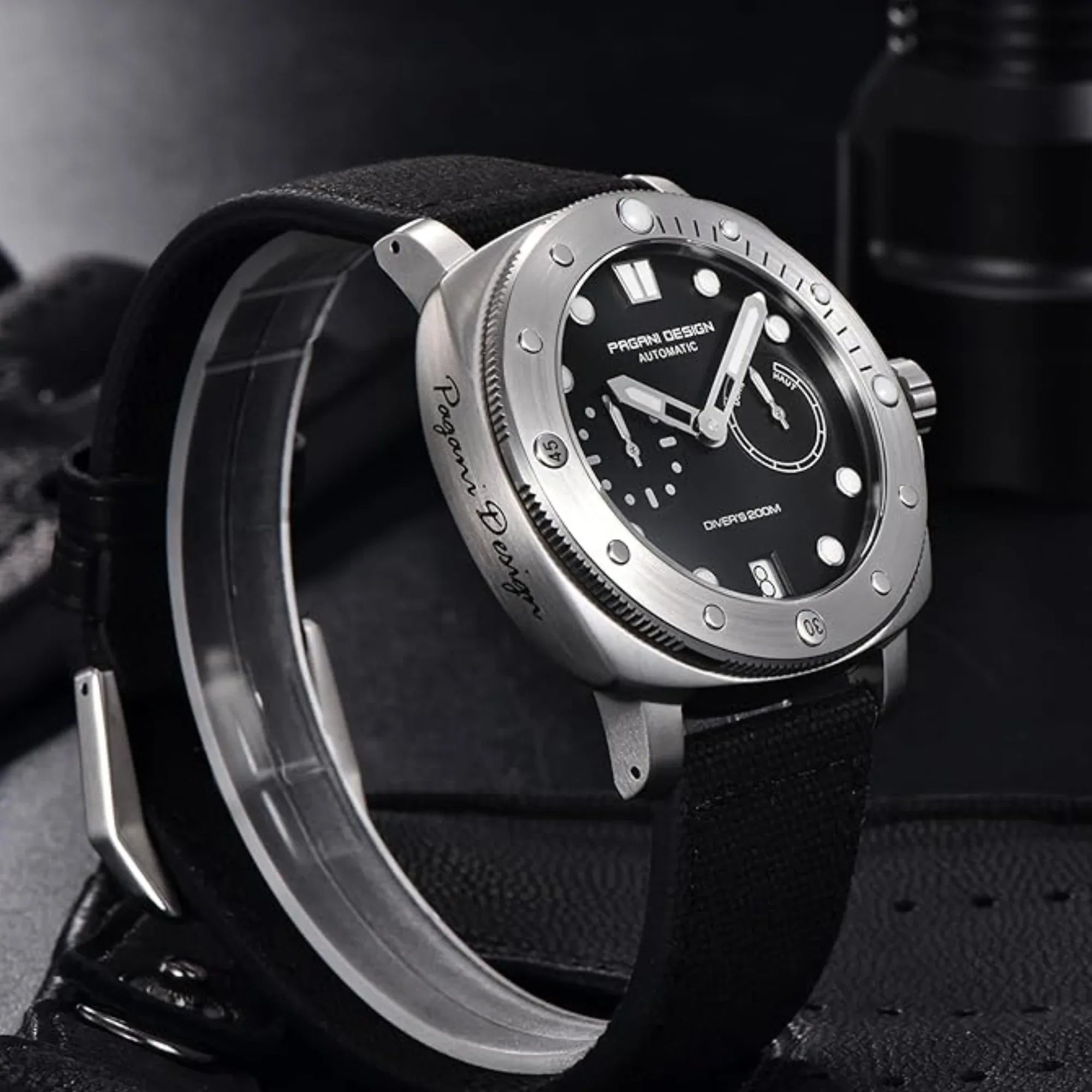 Pagani Design PD-1767 Men's CAL.2C10 Automatic Mechanical Watch 41MM - Black - DREAM WATCHES