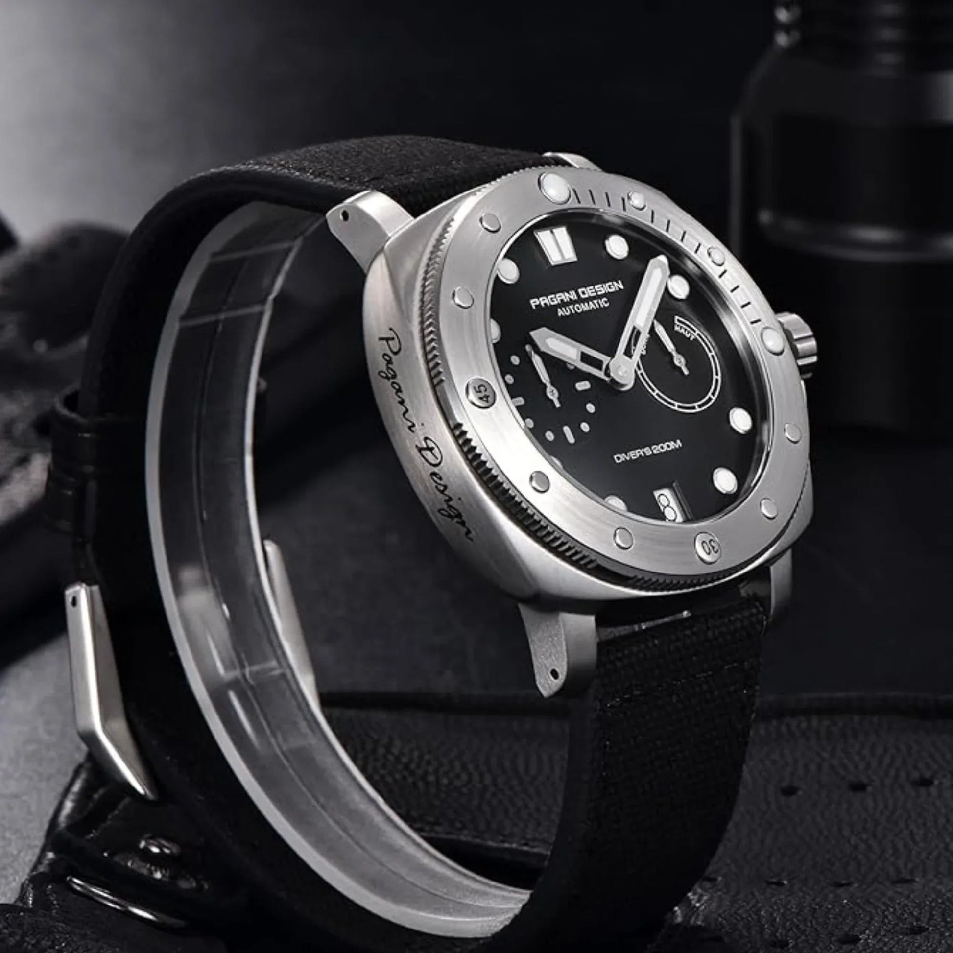 Pagani Design PD-1767 Men's CAL.2C10 Automatic Mechanical Watch 41MM - Black - DREAM WATCHES
