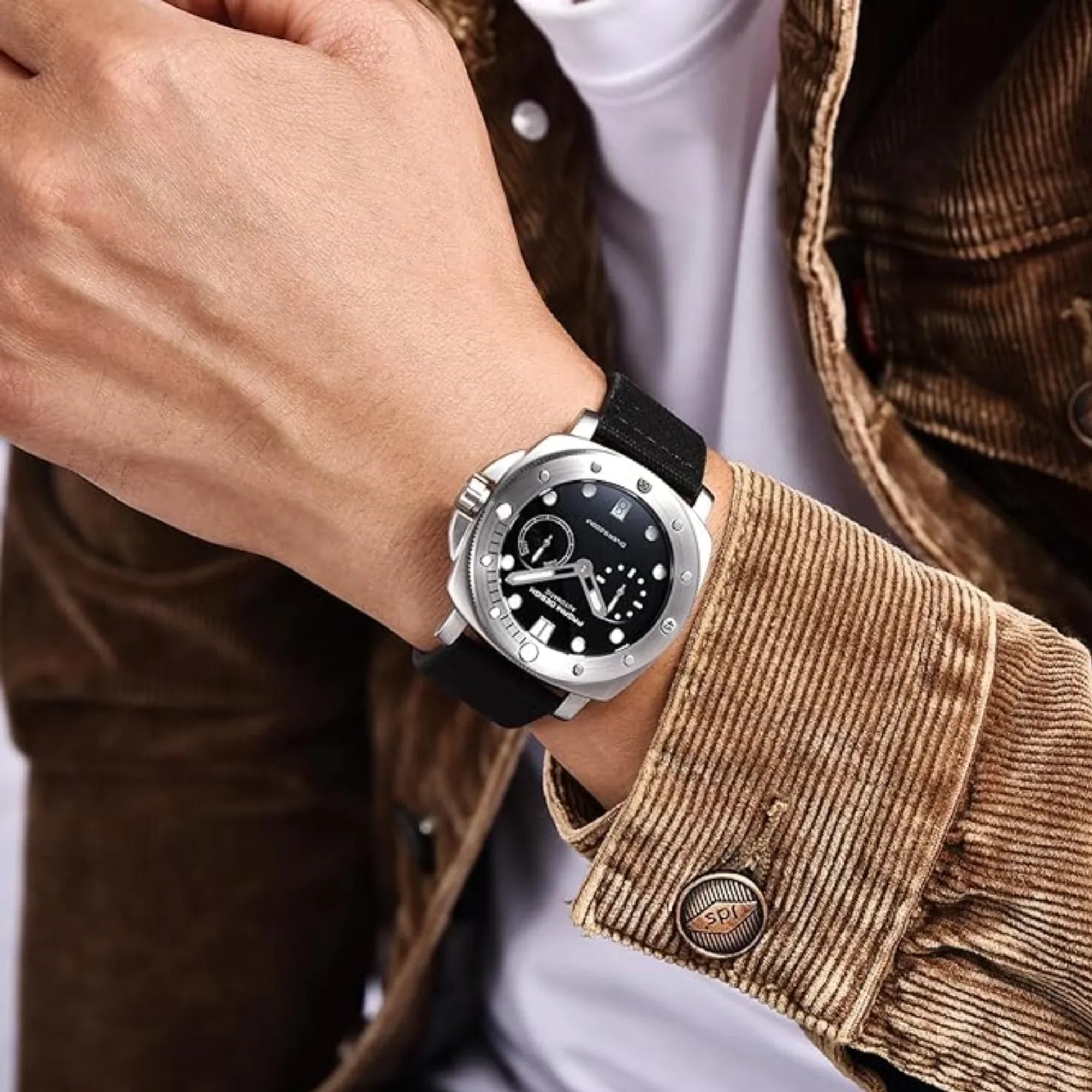 Pagani Design PD-1767 Men's CAL.2C10 Automatic Mechanical Watch 41MM - Black - DREAM WATCHES