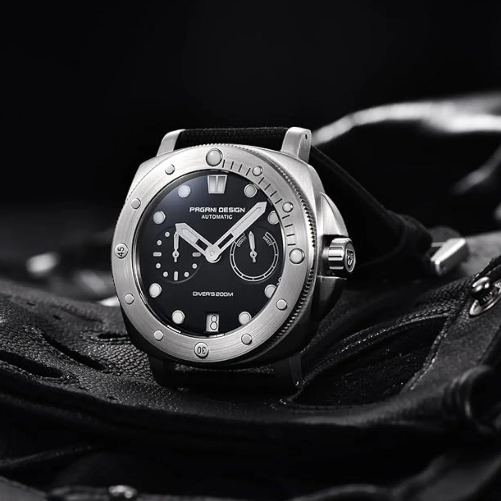 Pagani Design PD-1767 Men's CAL.2C10 Automatic Mechanical Watch 41MM - Black - DREAM WATCHES