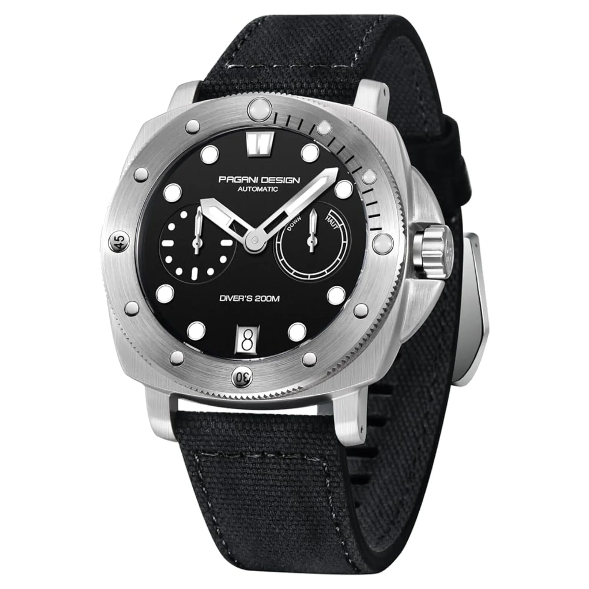 Pagani Design PD-1767 Men's CAL.2C10 Automatic Mechanical Watch 41MM - Black - DREAM WATCHES