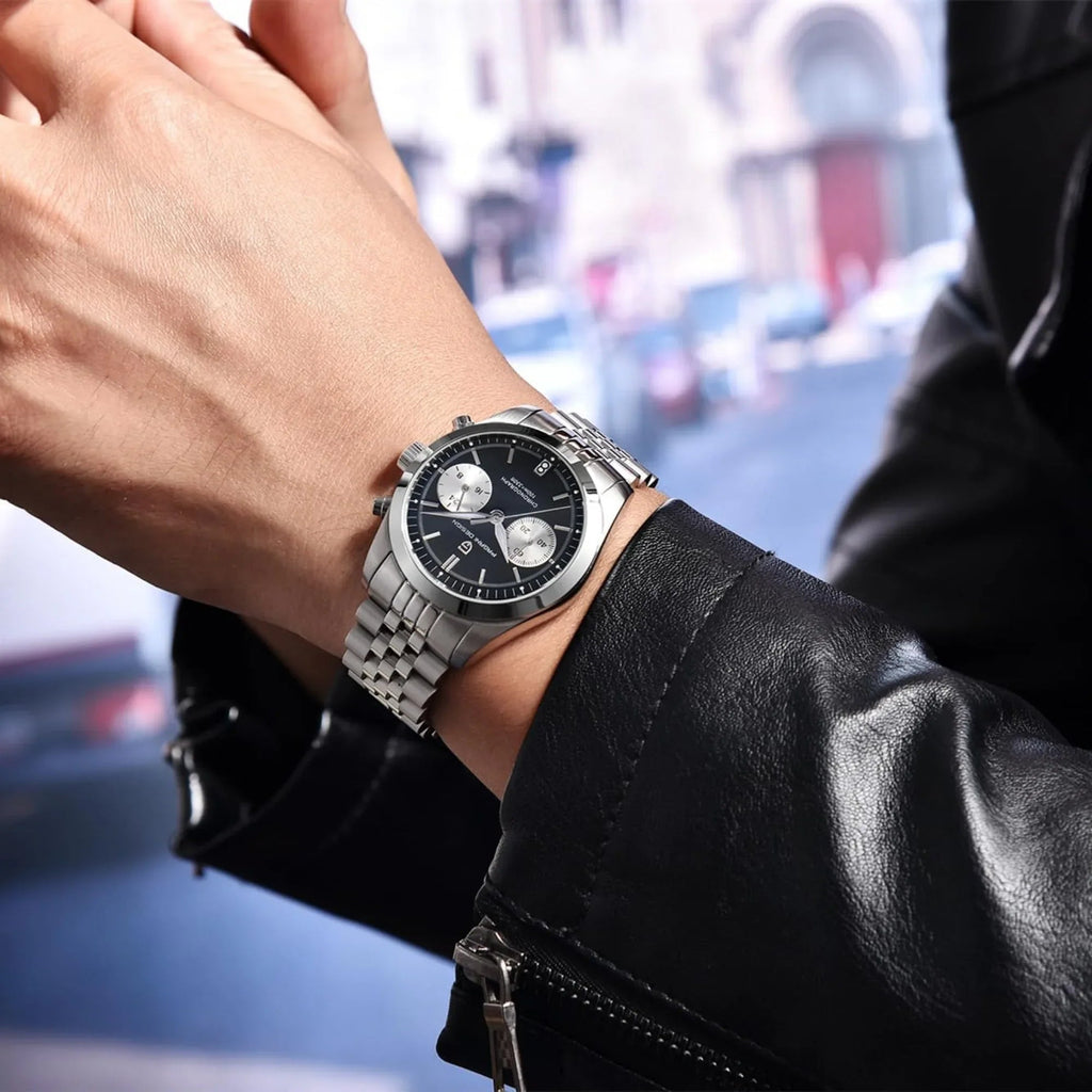 Pagani Design PD-1775 Men's Quartz Mechanical Waterproof Chronograph Fashion Trend - Black Dial - DREAM WATCHES