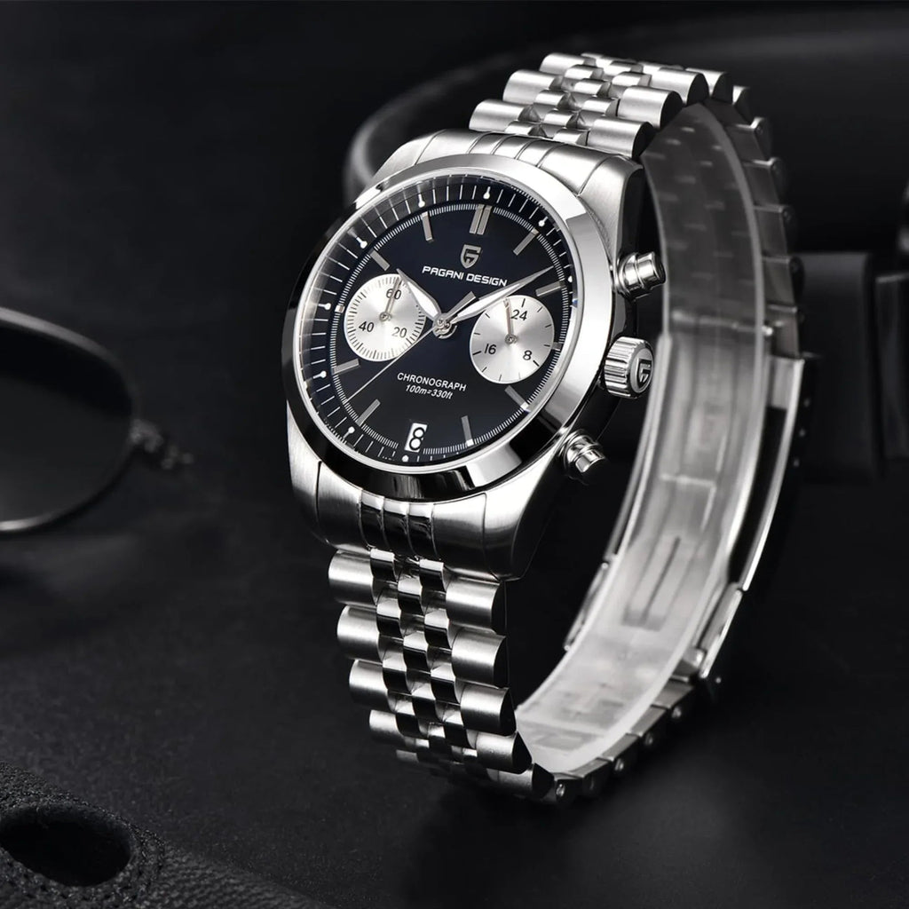 Pagani Design PD-1775 Men's Quartz Mechanical Waterproof Chronograph Fashion Trend - Black Dial - DREAM WATCHES