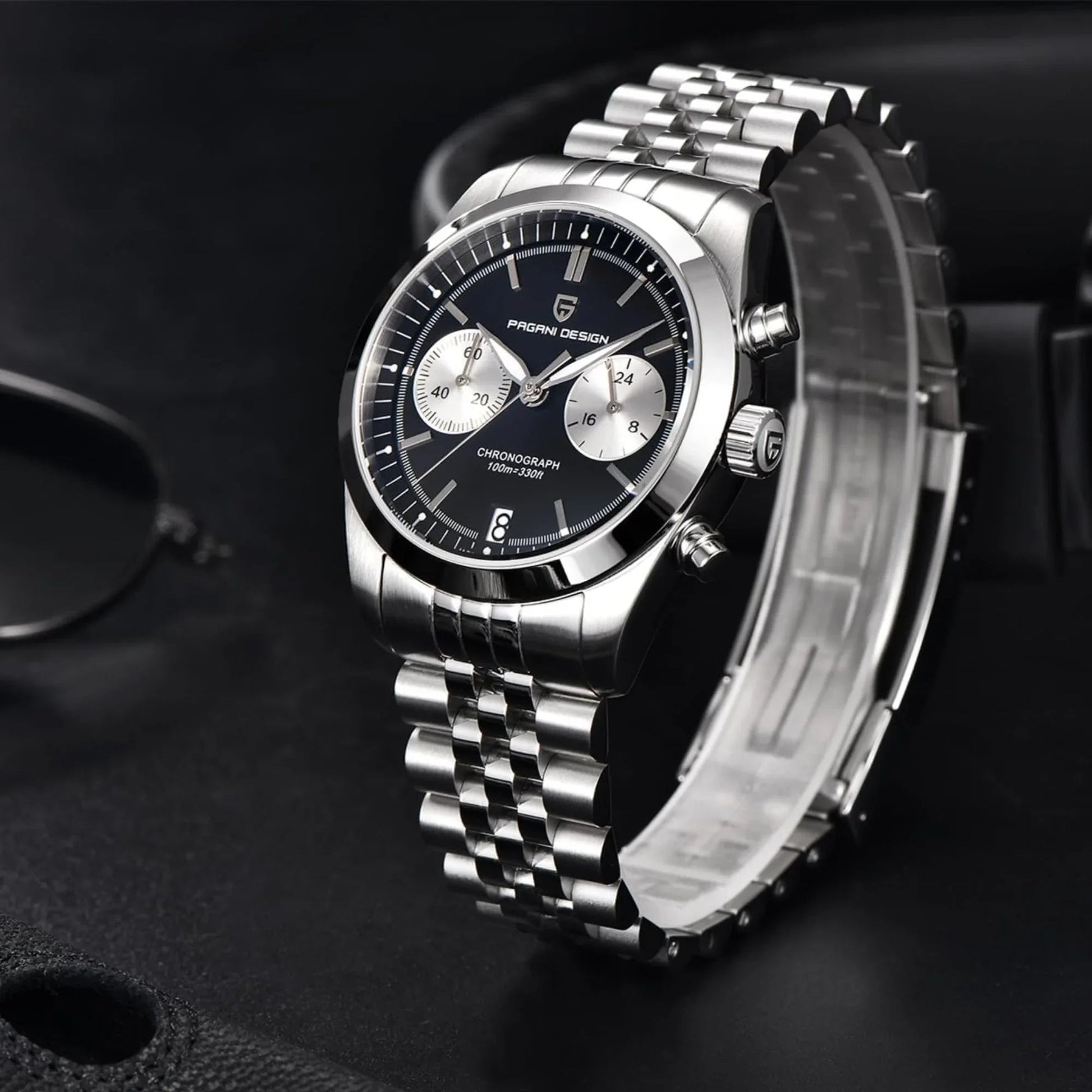 Pagani Design PD-1775 Men's Quartz Mechanical Waterproof Chronograph Fashion Trend - Black Dial - DREAM WATCHES