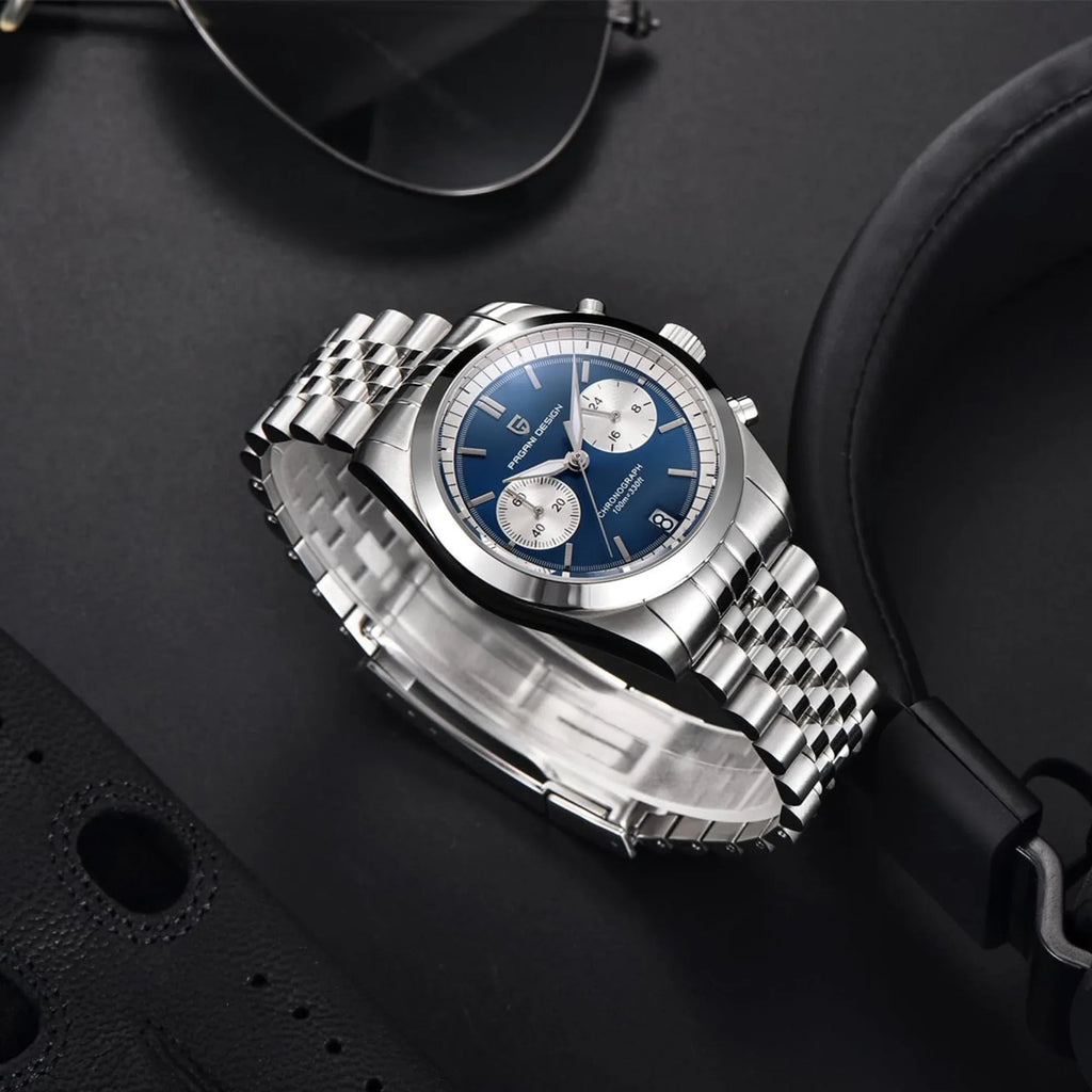 Pagani Design PD-1775 Men's Quartz Mechanical Waterproof Chronograph Fashion Trend - Blue Dial - DREAM WATCHES