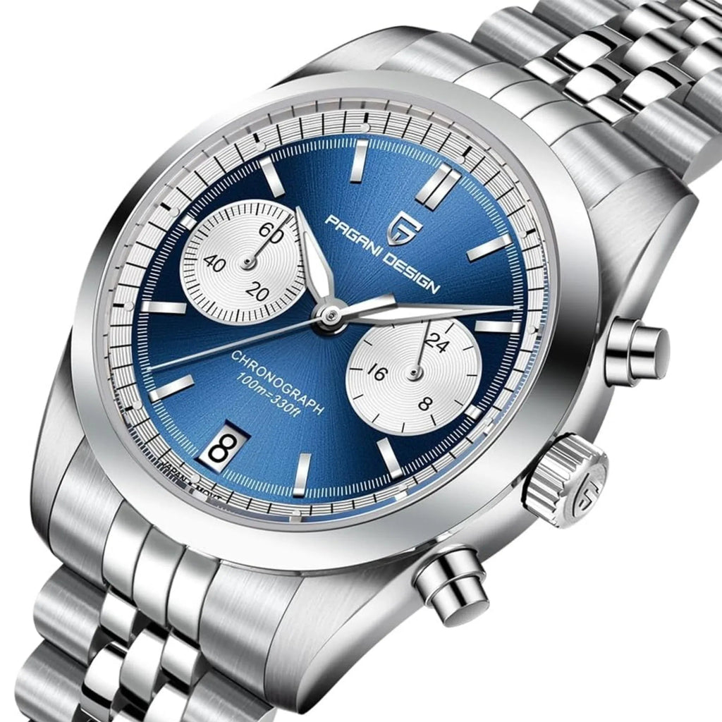 Pagani Design PD-1775 Men's Quartz Mechanical Waterproof Chronograph Fashion Trend - Blue Dial - DREAM WATCHES