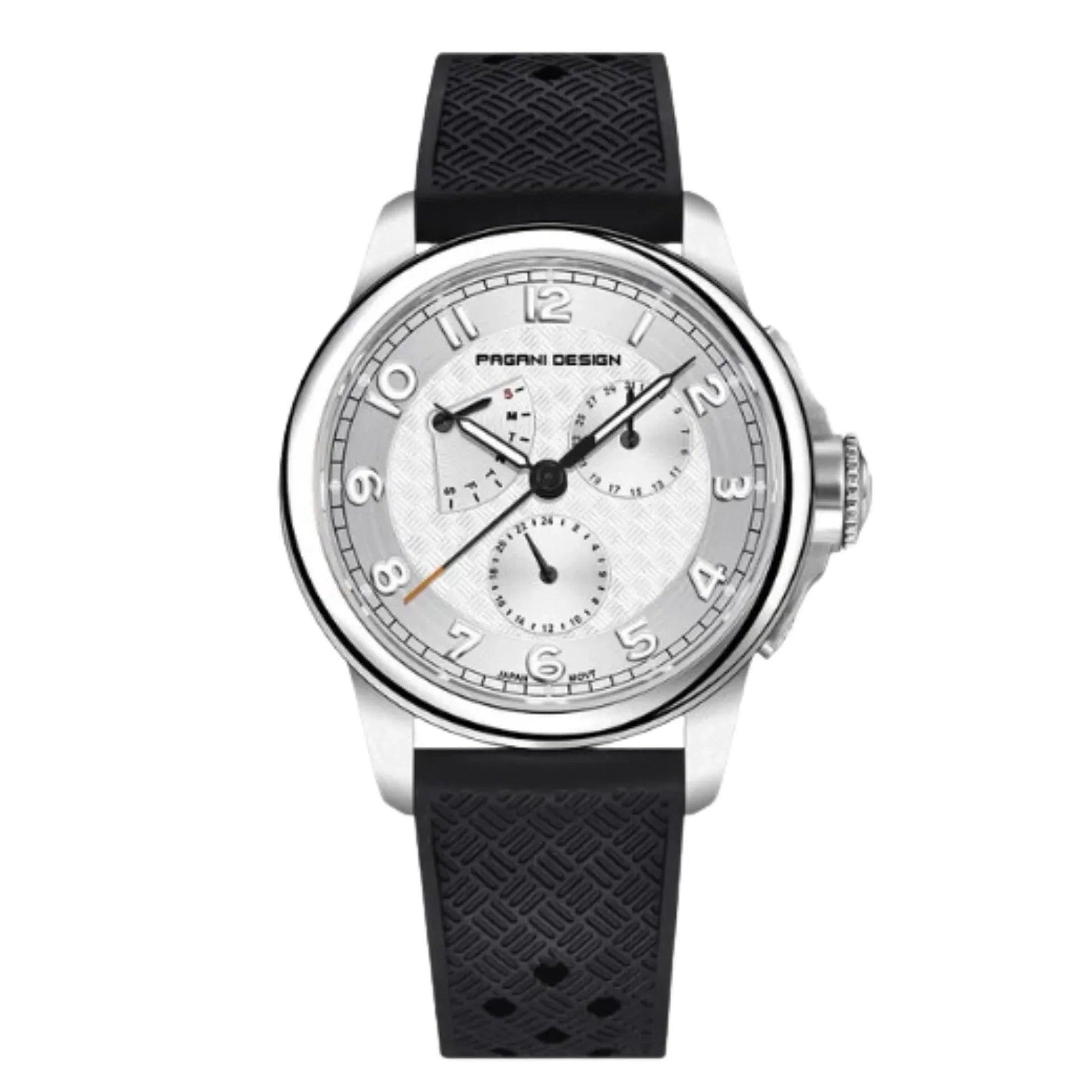 Pagani Design PD-1780 Japanese Quartz Movement Wristwatch with Sapphire Crystal Calendar New 24 Hours 100M Waterproof Watch - White Dial - DREAM WATCHES