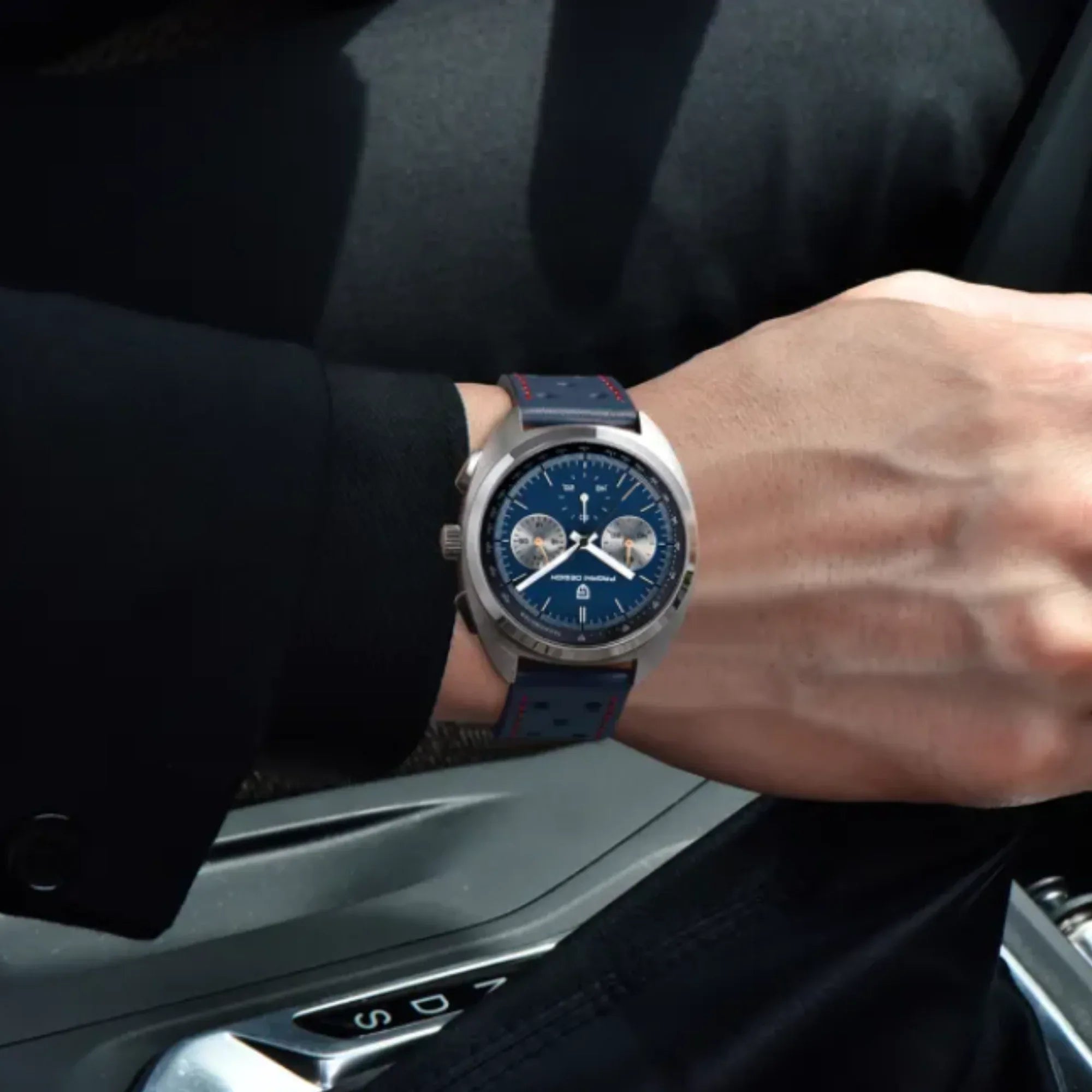 PAGANI DESIGN PD-1782 Men's Quartz Watches Chronograph Stainless Steel 40mm Sports Wrist Watch for Men - Blue Dial With Blue Leather Strap - DREAM WATCHES