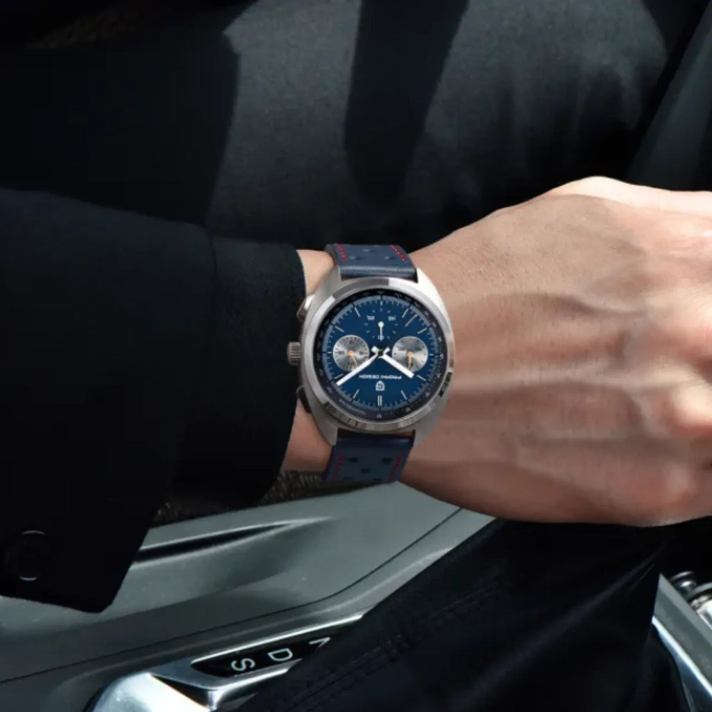 PAGANI DESIGN PD-1782 Men's Quartz Watches Chronograph Stainless Steel 40mm Sports Wrist Watch for Men - Blue Dial With Blue Leather Strap - DREAM WATCHES