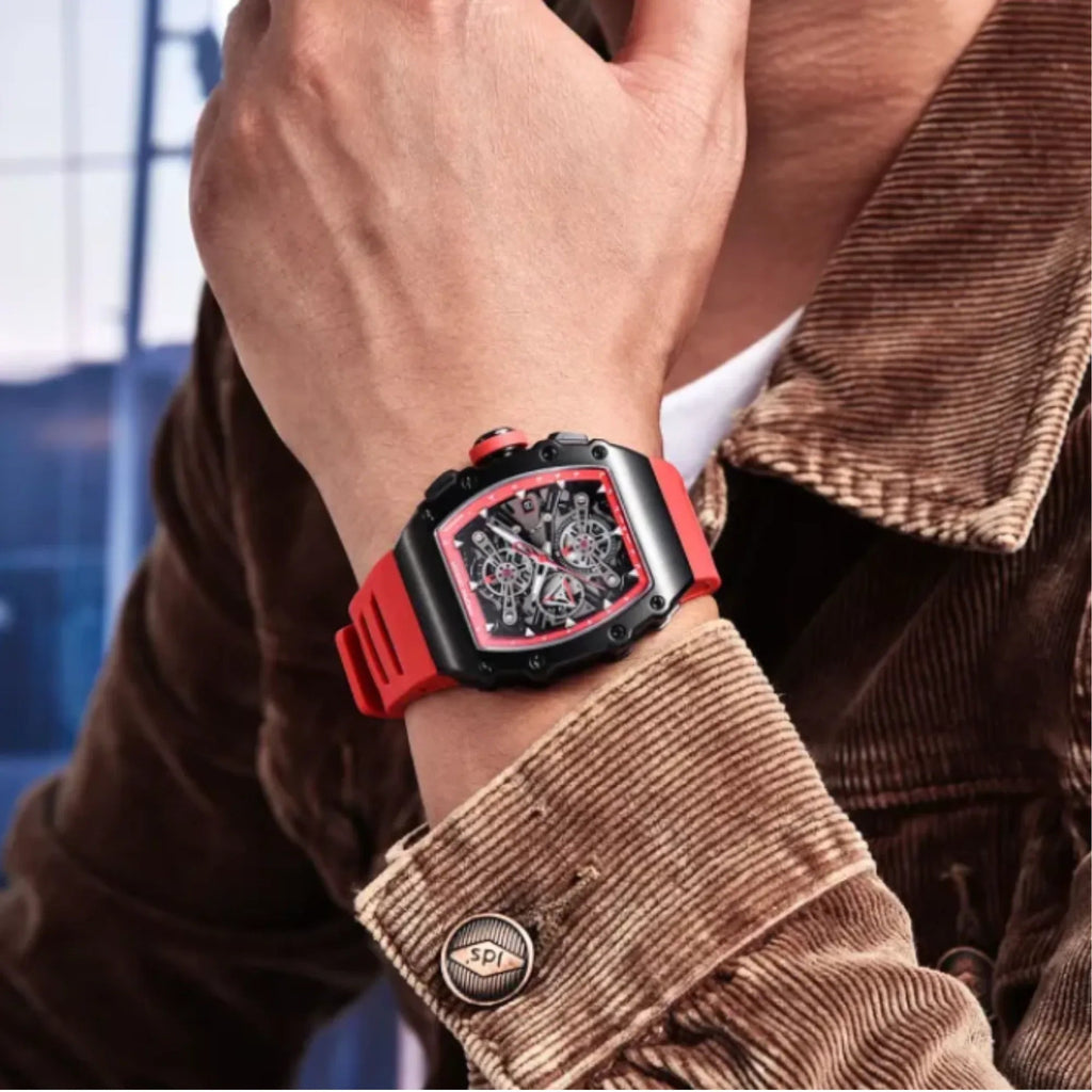 Pagani Design PD-YS011 Mens Skeleton Quartz Wristwatch YM92 Movt Watch for Men Sapphire Glass Stainless Steel Case Waterproof Clock - DREAM WATCHES