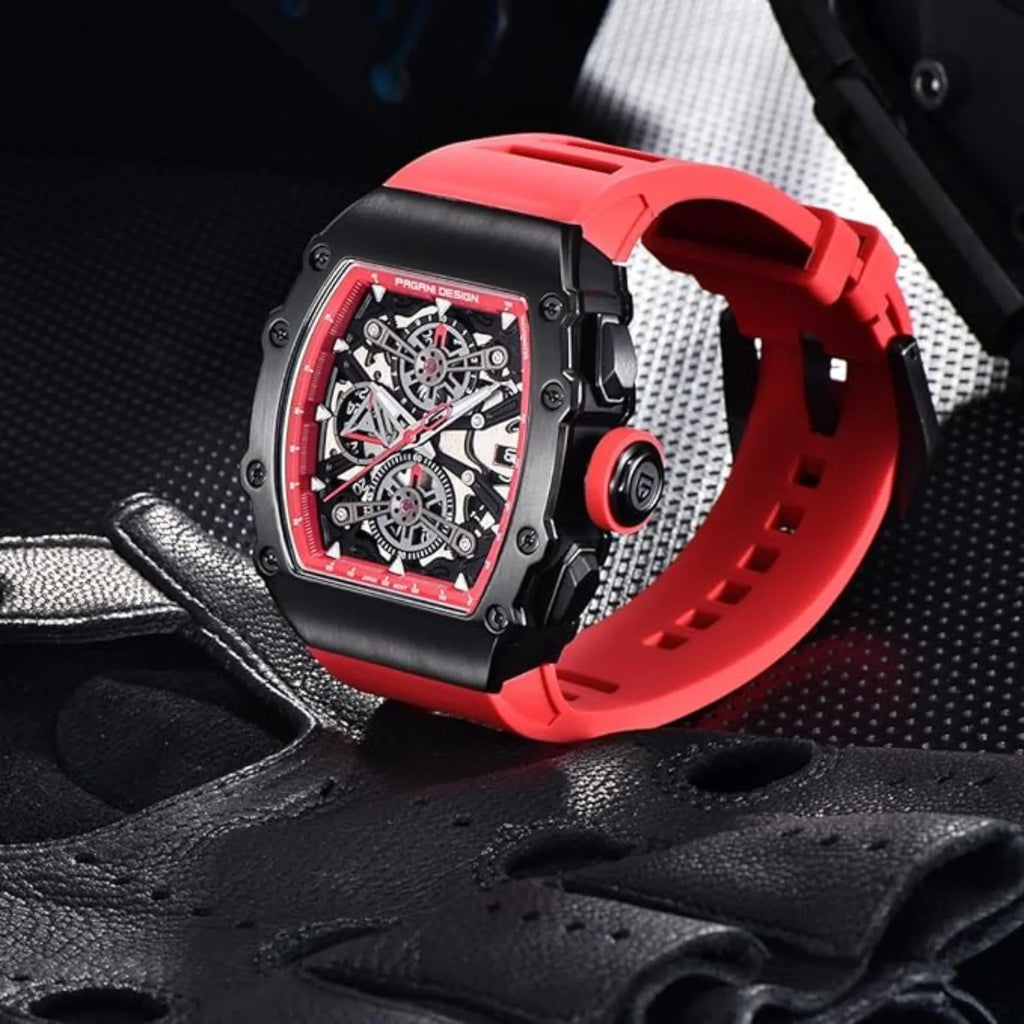 Pagani Design PD-YS011 Mens Skeleton Quartz Wristwatch YM92 Movt Watch for Men Sapphire Glass Stainless Steel Case Waterproof Clock - DREAM WATCHES