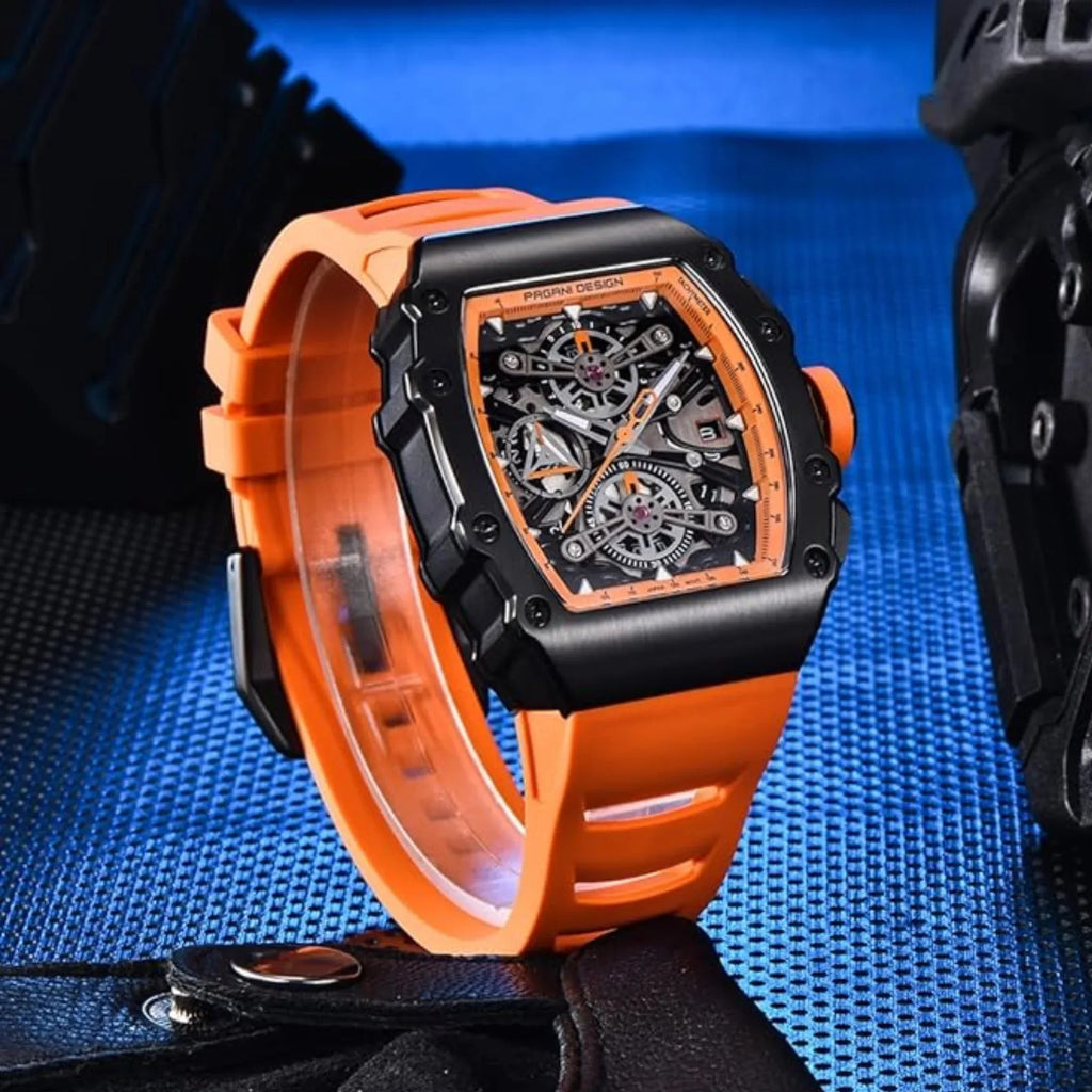 Pagani Design PD-YS011 Mens Skeleton Quartz Wristwatch YM92 Movt Watch for Men Sapphire Glass Stainless Steel Case Waterproof Clock - DREAM WATCHES