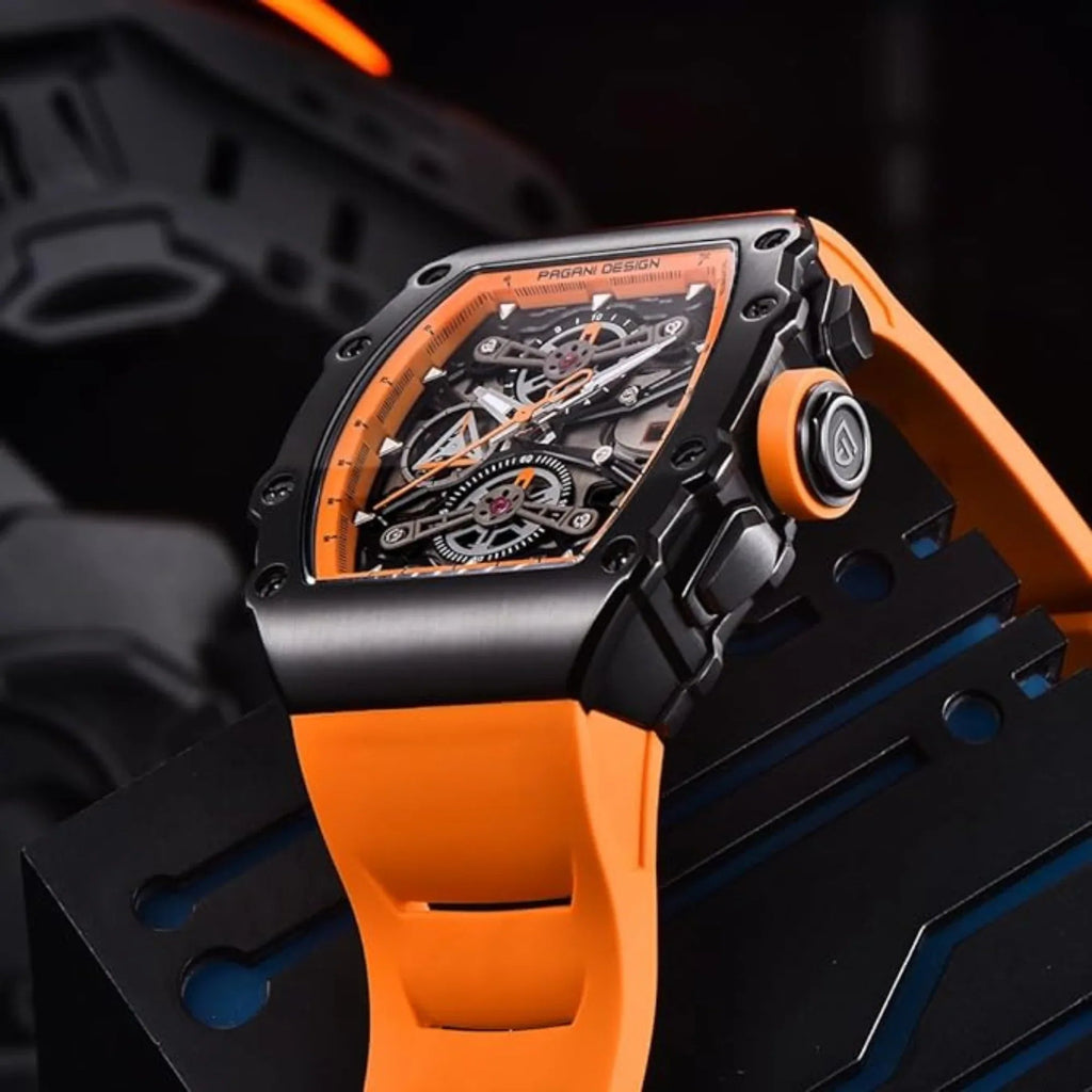 Pagani Design PD-YS011 Mens Skeleton Quartz Wristwatch YM92 Movt Watch for Men Sapphire Glass Stainless Steel Case Waterproof Clock - DREAM WATCHES
