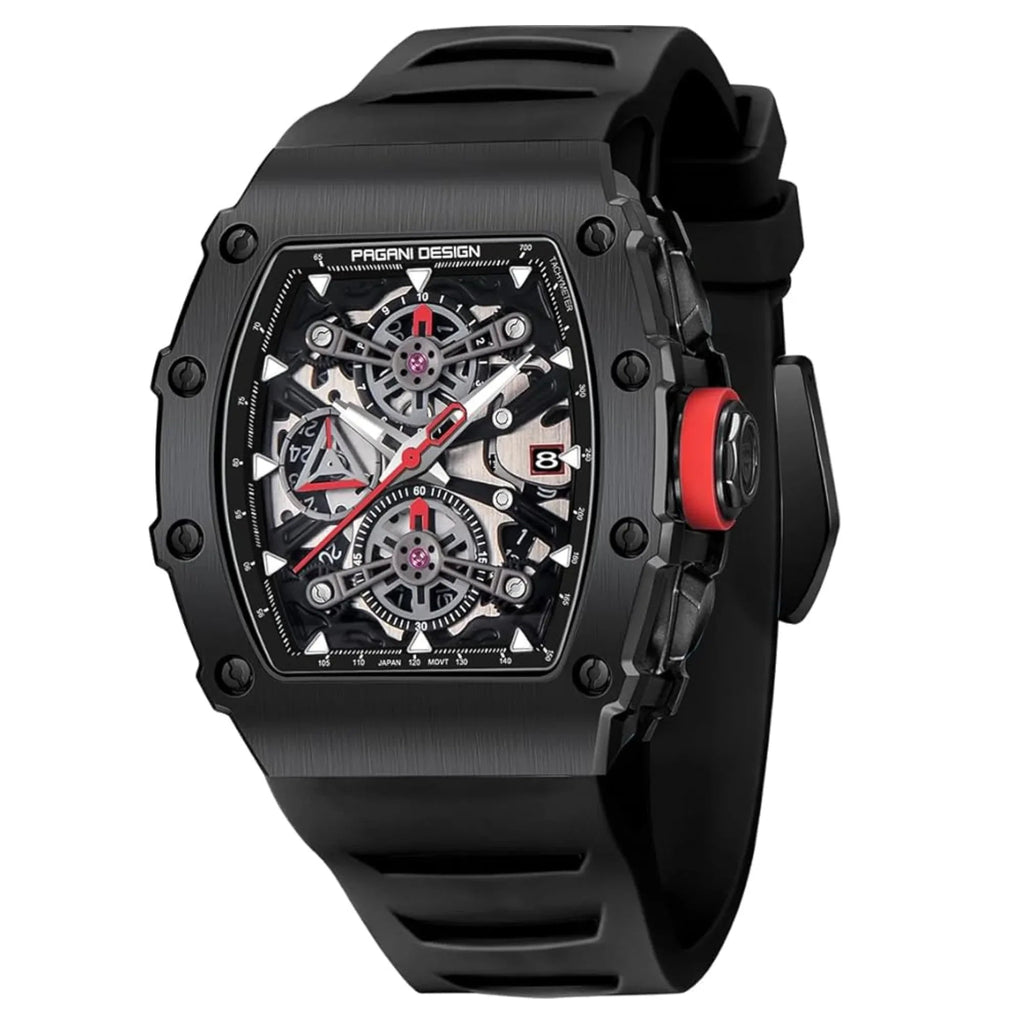 Pagani Design PD-YS011 Mens Skeleton Quartz Wristwatch YM92 Movt Watch for Men Sapphire Glass Stainless Steel Case Waterproof Clock - DREAM WATCHES