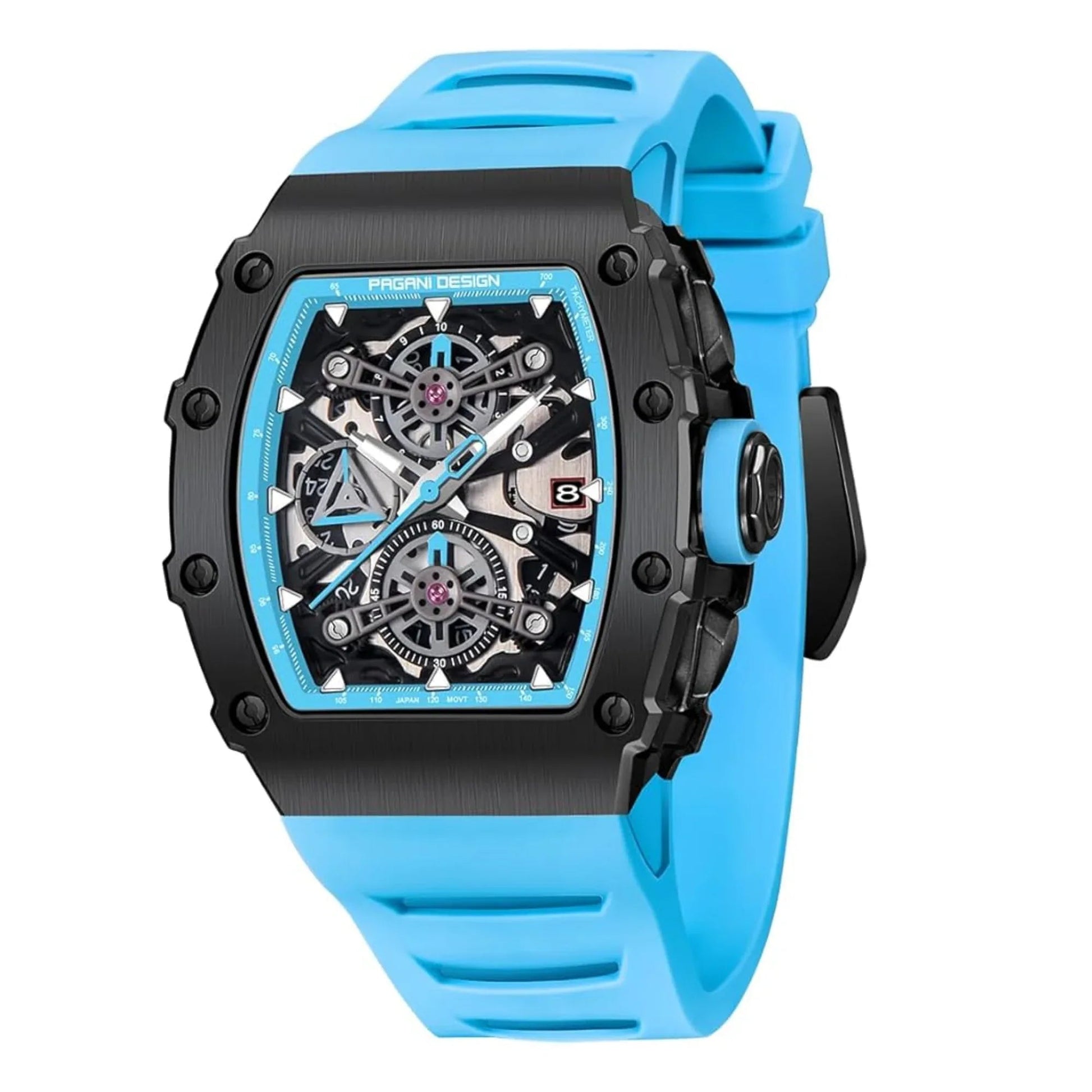Pagani Design PD-YS011 Mens Skeleton Quartz Wristwatch YM92 Movt Watch for Men Sapphire Glass Stainless Steel Case Waterproof Clock - DREAM WATCHES