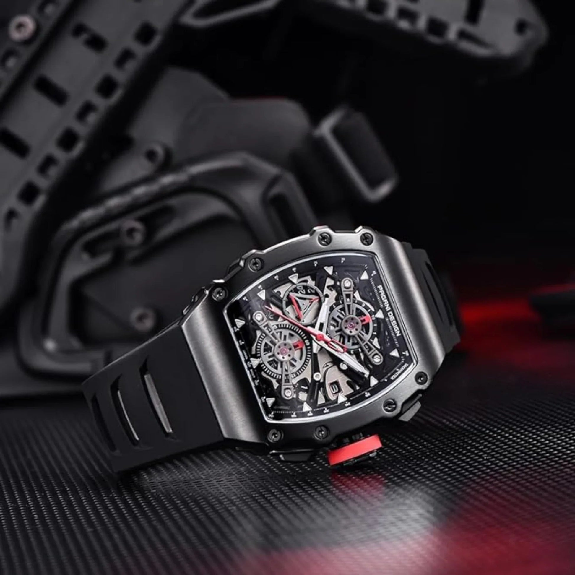 Pagani Design PD-YS011 Mens Skeleton Quartz Wristwatch YM92 Movt Watch for Men Sapphire Glass Stainless Steel Case Waterproof Clock - DREAM WATCHES