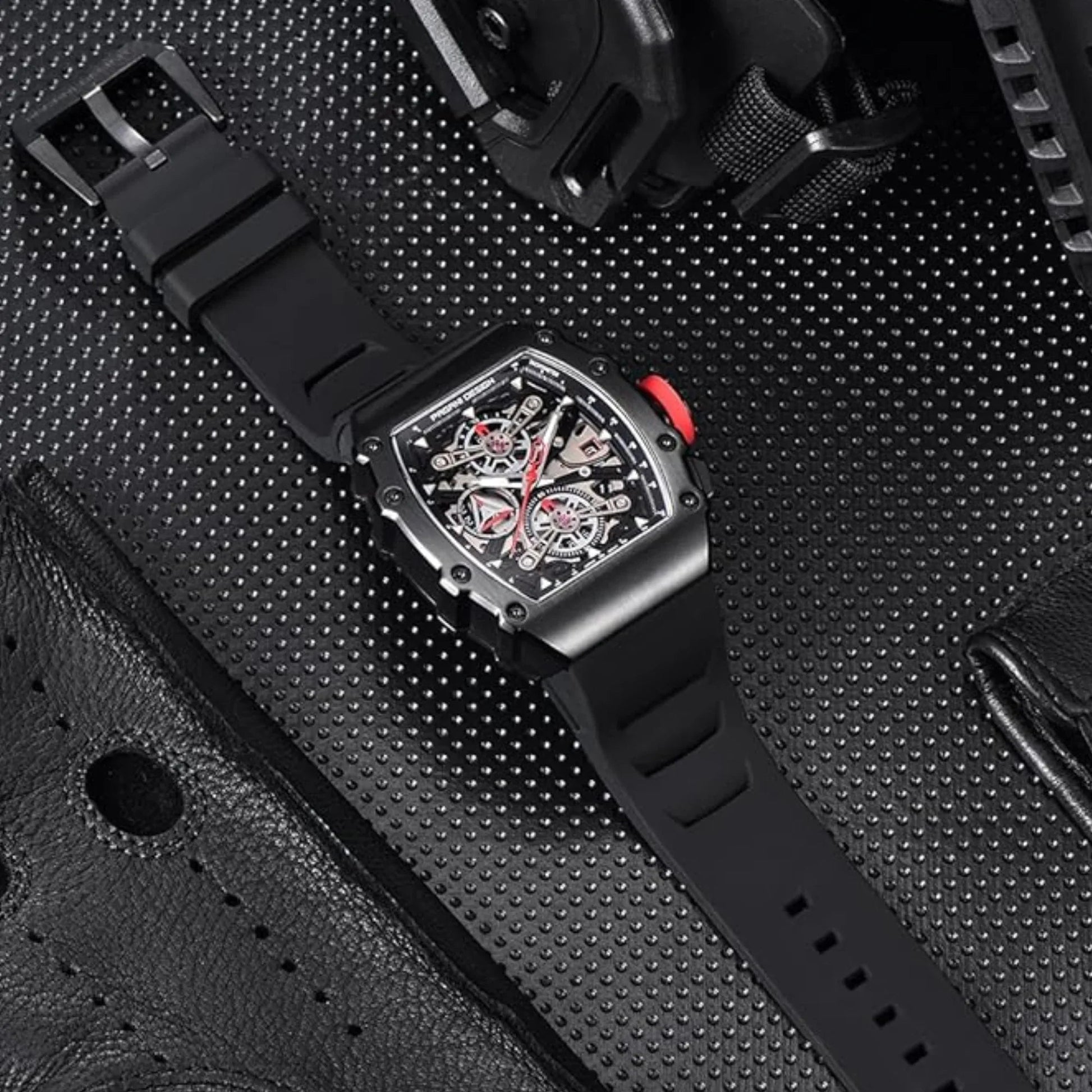 Pagani Design PD-YS011 Mens Skeleton Quartz Wristwatch YM92 Movt Watch for Men Sapphire Glass Stainless Steel Case Waterproof Clock - DREAM WATCHES
