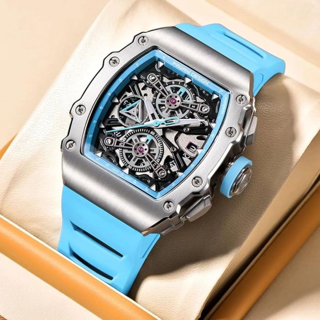 Pagani Design PD-YS011 Mens Skeleton Quartz Wristwatch YM92 Movt Watch for Men Sapphire Glass Stainless Steel Case Waterproof Clock - DREAM WATCHES