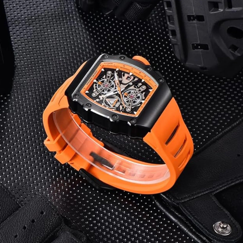 Pagani Design PD-YS011 Mens Skeleton Quartz Wristwatch YM92 Movt Watch for Men Sapphire Glass Stainless Steel Case Waterproof Clock - DREAM WATCHES