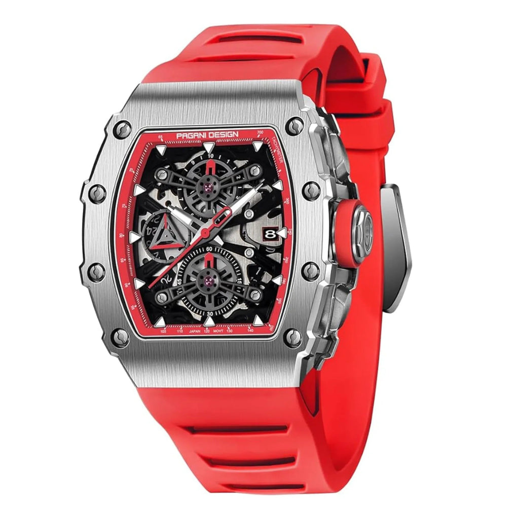 Pagani Design PD-YS011 Mens Skeleton Quartz Wristwatch YM92 Movt Watch for Men Sapphire Glass Stainless Steel Case Waterproof Clock - DREAM WATCHES