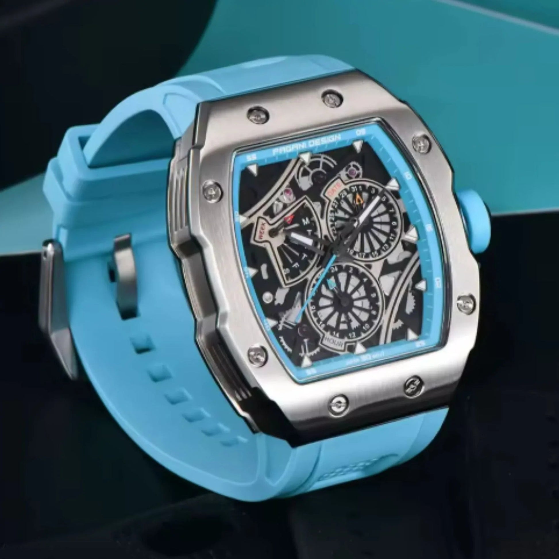 Pagani Design PD-YS012 Tonneau Watch Men's 41MM 50M Waterproof Fashion Quartz Japan VH88 Quartz Watch Fashion Sapphire Crystal Stainless Steel Luminous Business Watch - DREAM WATCHES