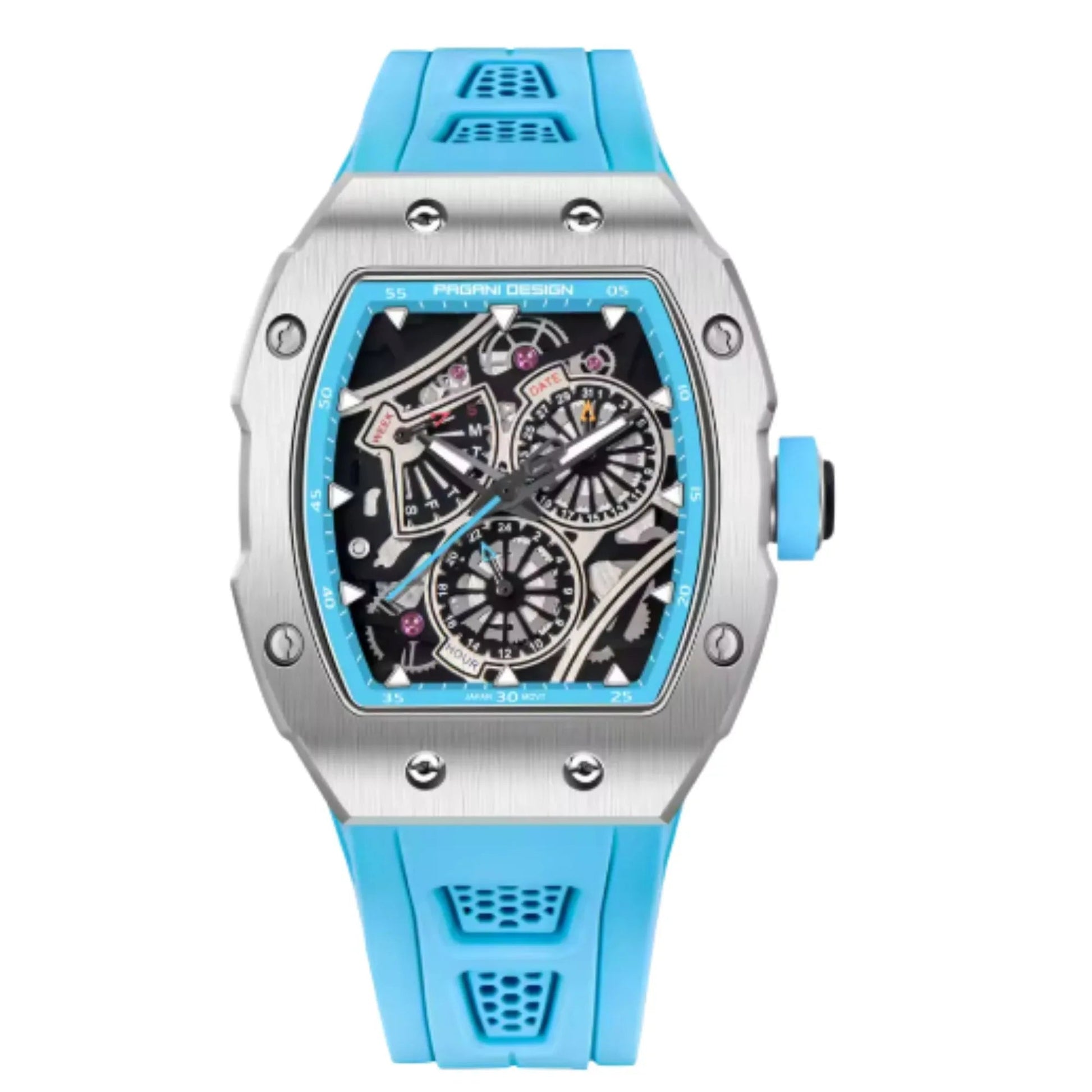 Pagani Design PD-YS012 Tonneau Watch Men's 41MM 50M Waterproof Fashion Quartz Japan VH88 Quartz Watch Fashion Sapphire Crystal Stainless Steel Luminous Business Watch - DREAM WATCHES