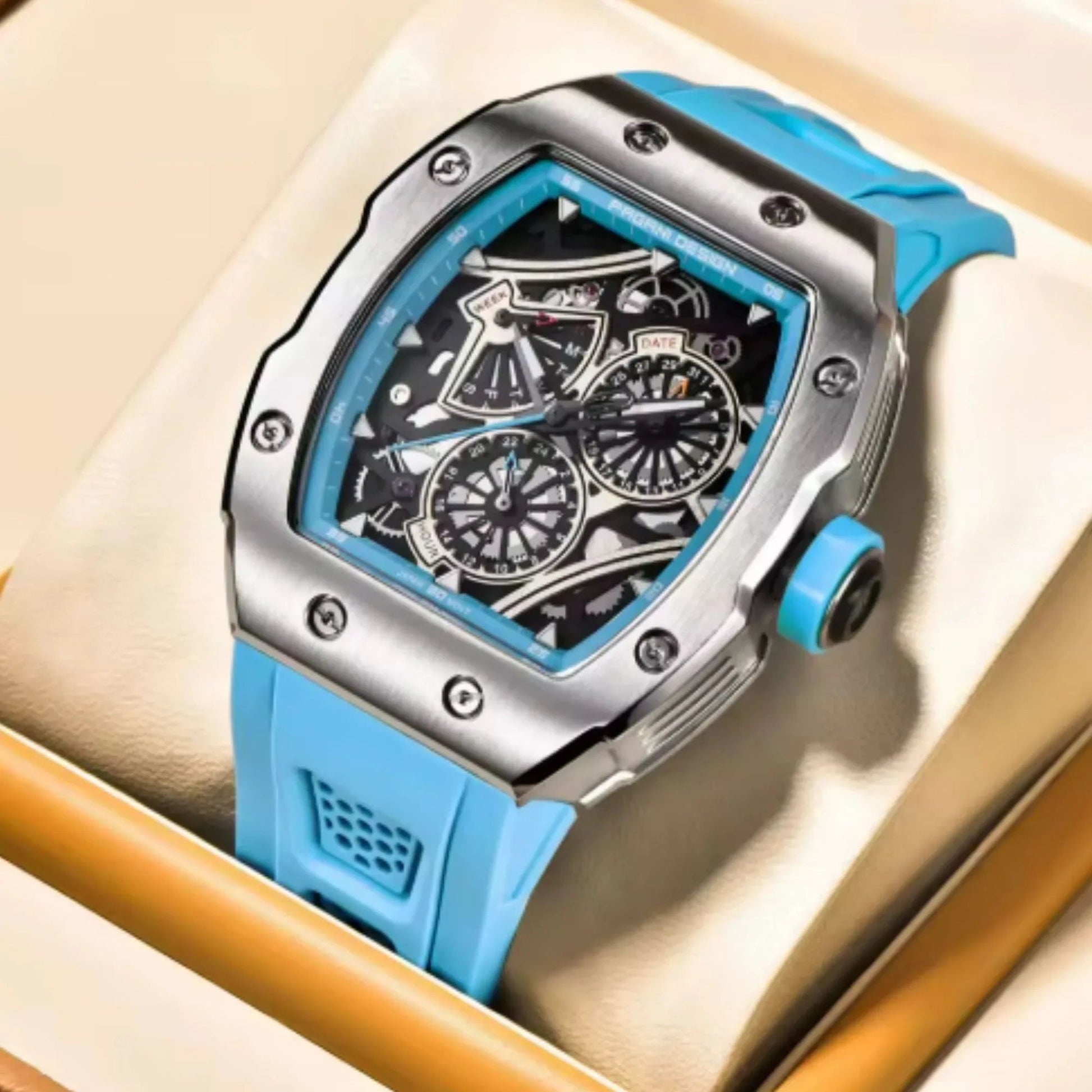 Pagani Design PD-YS012 Tonneau Watch Men's 41MM 50M Waterproof Fashion Quartz Japan VH88 Quartz Watch Fashion Sapphire Crystal Stainless Steel Luminous Business Watch - DREAM WATCHES