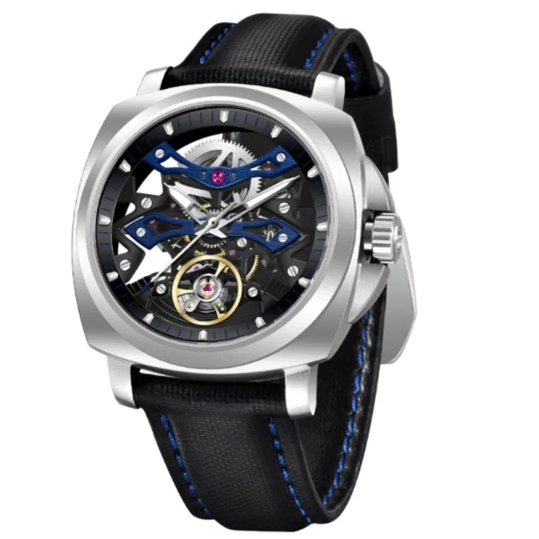 PAGANI DESIGN PD-YS017 Automatic Men's Stainless Steel Skeleton Wrist Watch with PU Leather - DREAM WATCHES