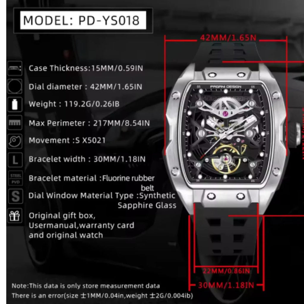 PAGANI DESIGN PD-YS018 New Men's Watches SX5021 Automatic Mechanical Wrist Watches for Men 42mm Waterproof Stainless Steel Watch - DREAM WATCHES