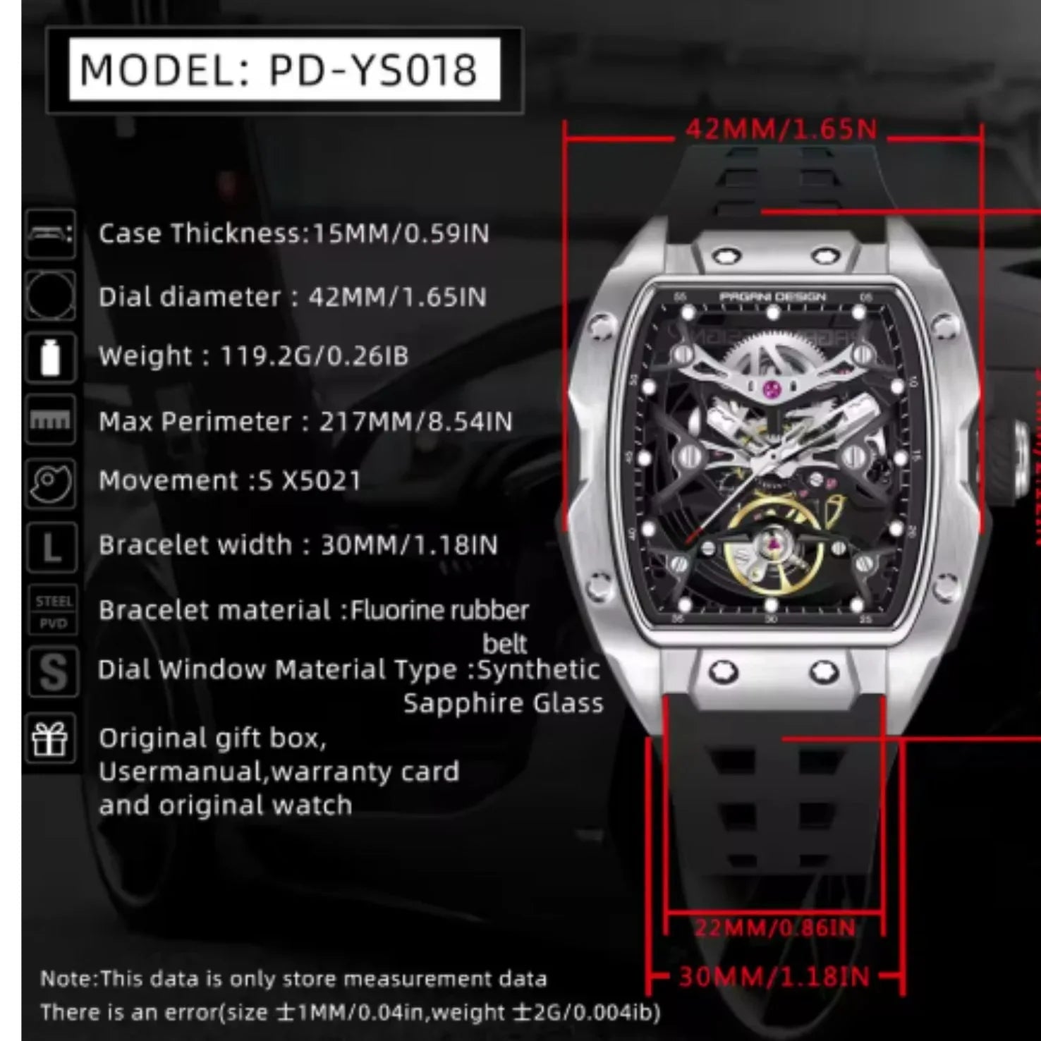 PAGANI DESIGN PD-YS018 New Men's Watches SX5021 Automatic Mechanical Wrist Watches for Men 42mm Waterproof Stainless Steel Watch - DREAM WATCHES