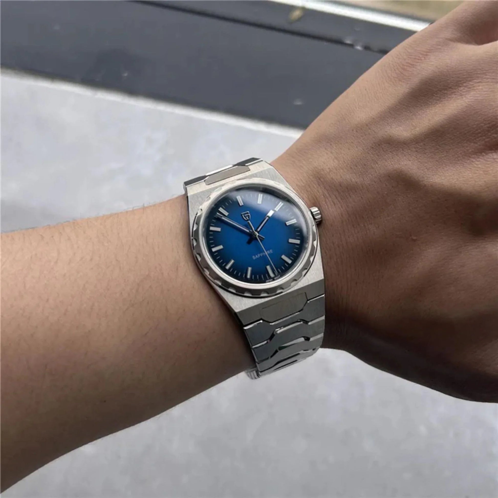 Pagani Design PD-YS020 Blue Dial Sapphire Crystal 37MM, Seiko VJ21 Quartz Movement - DREAM WATCHES