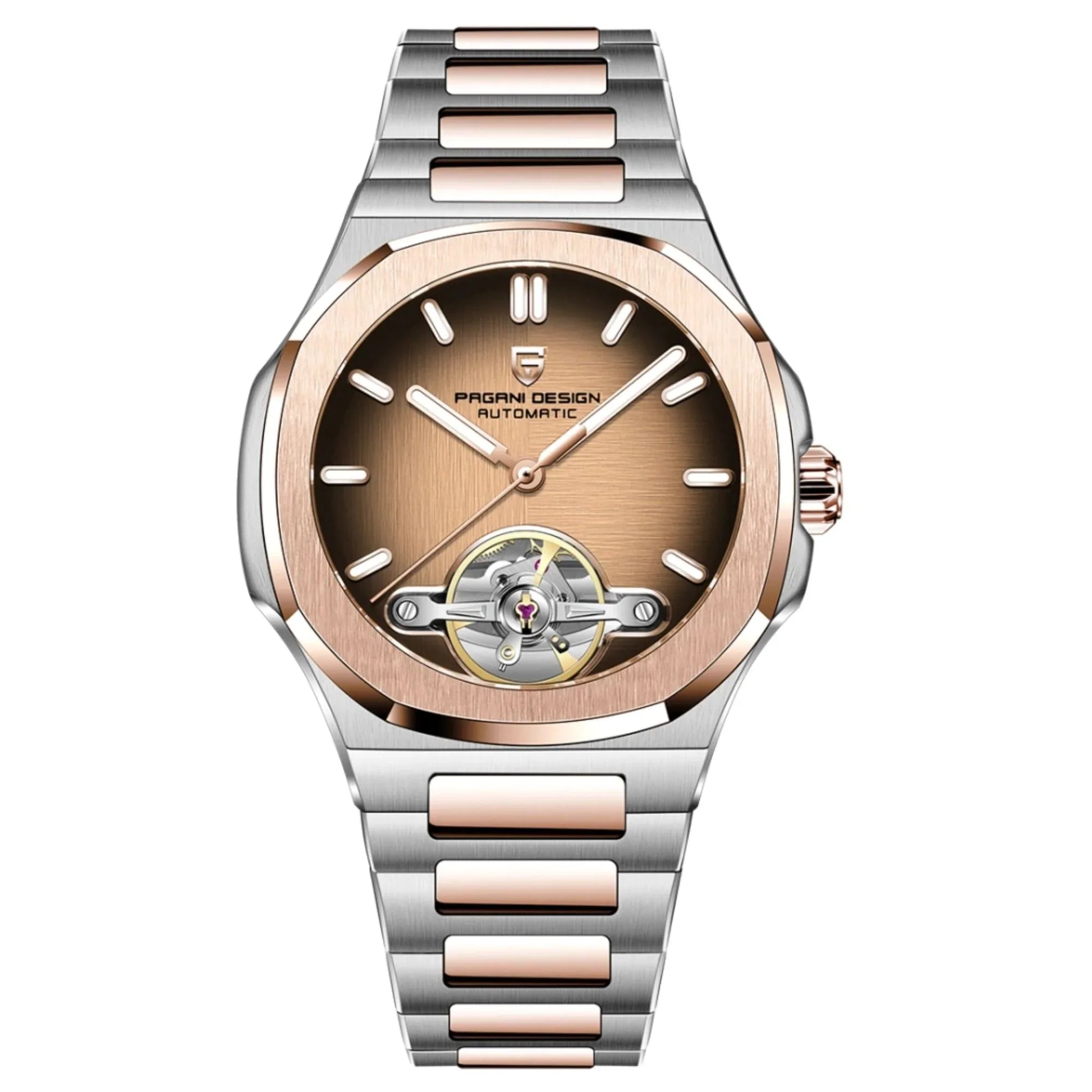 PAGANI DESIGN PD-YS025 Automatic Stainless Steel Sapphire Glass Wristwatch with open Balance Wheel - DREAM WATCHES
