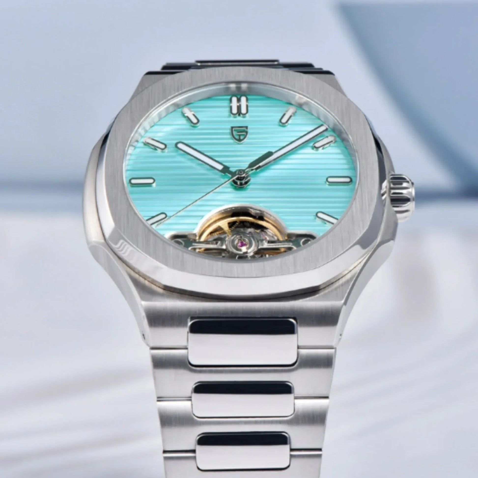 PAGANI DESIGN PD-YS025 Automatic Stainless Steel Sapphire Glass Wristwatch with open Balance Wheel - DREAM WATCHES