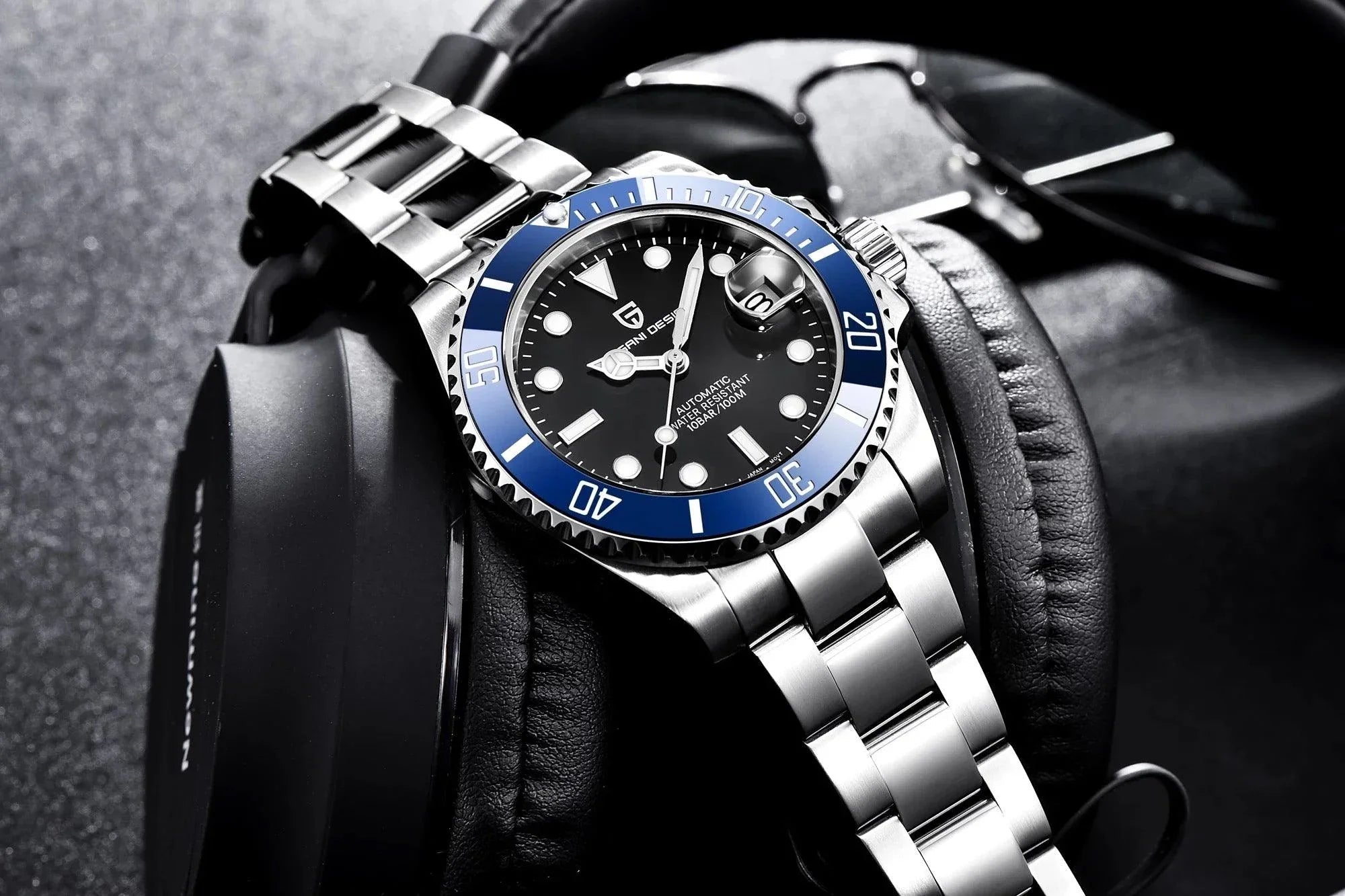 Pagani Design Waterproof Mechanical Automatic Watch Stainless Steel Men's 40MM Watch Submariner (Bluesy) With Jubilee Bracelet - DREAM WATCHES