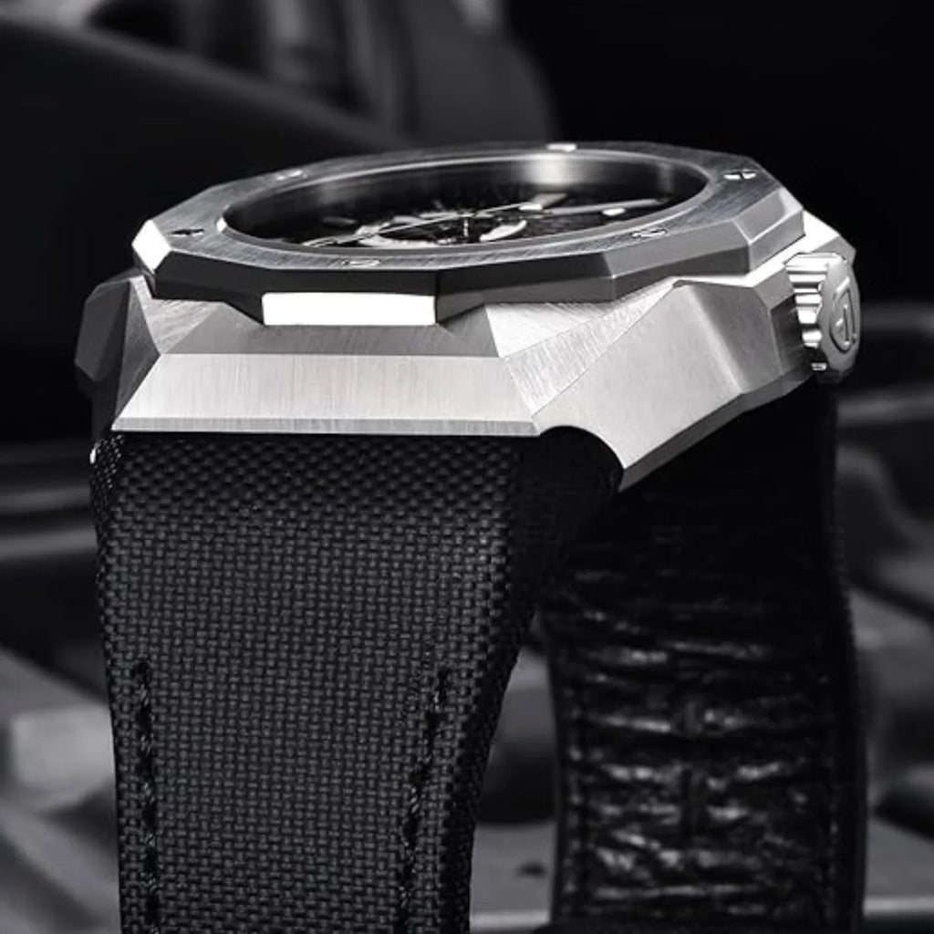 Pagani Design YS010 Men's Automatic Watch with NH39 Movement Leather Strap Waterproof Stylish and Unique Case Skeleton Face - Black - DREAM WATCHES