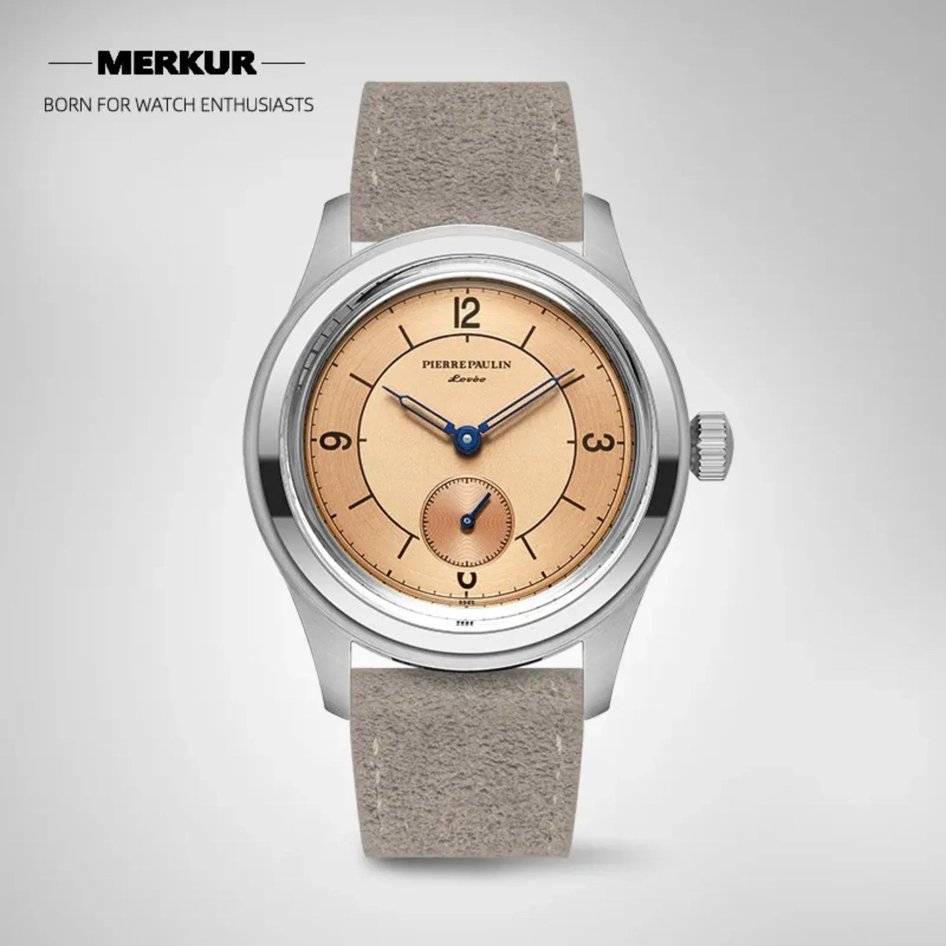 Pierre Paulin business LEVEE series Handwinding Watch Sector Dial Salmon silver dial Vintage Casual Watch Mens - DREAM WATCHES