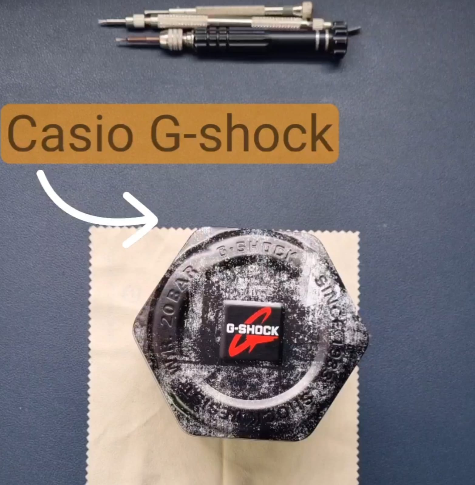 Mod Kit Metal Watchband and Metal Case for G-shock GM-2100 and GM-2110/B-2100 " Casioak" (Black Bracelet)