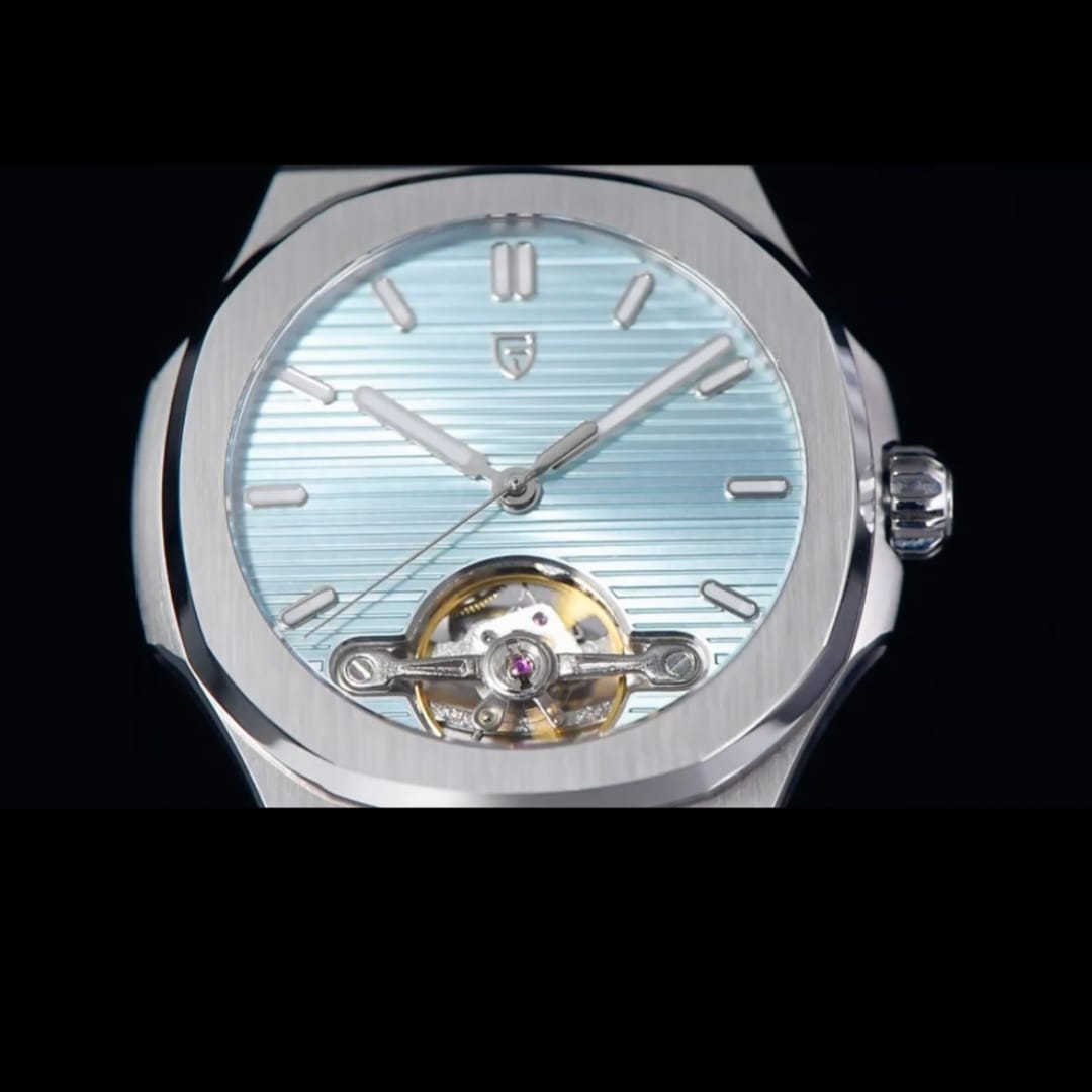 PAGANI DESIGN PD-YS025 Automatic Stainless Steel Sapphire Glass Wristwatch with open Balance Wheel